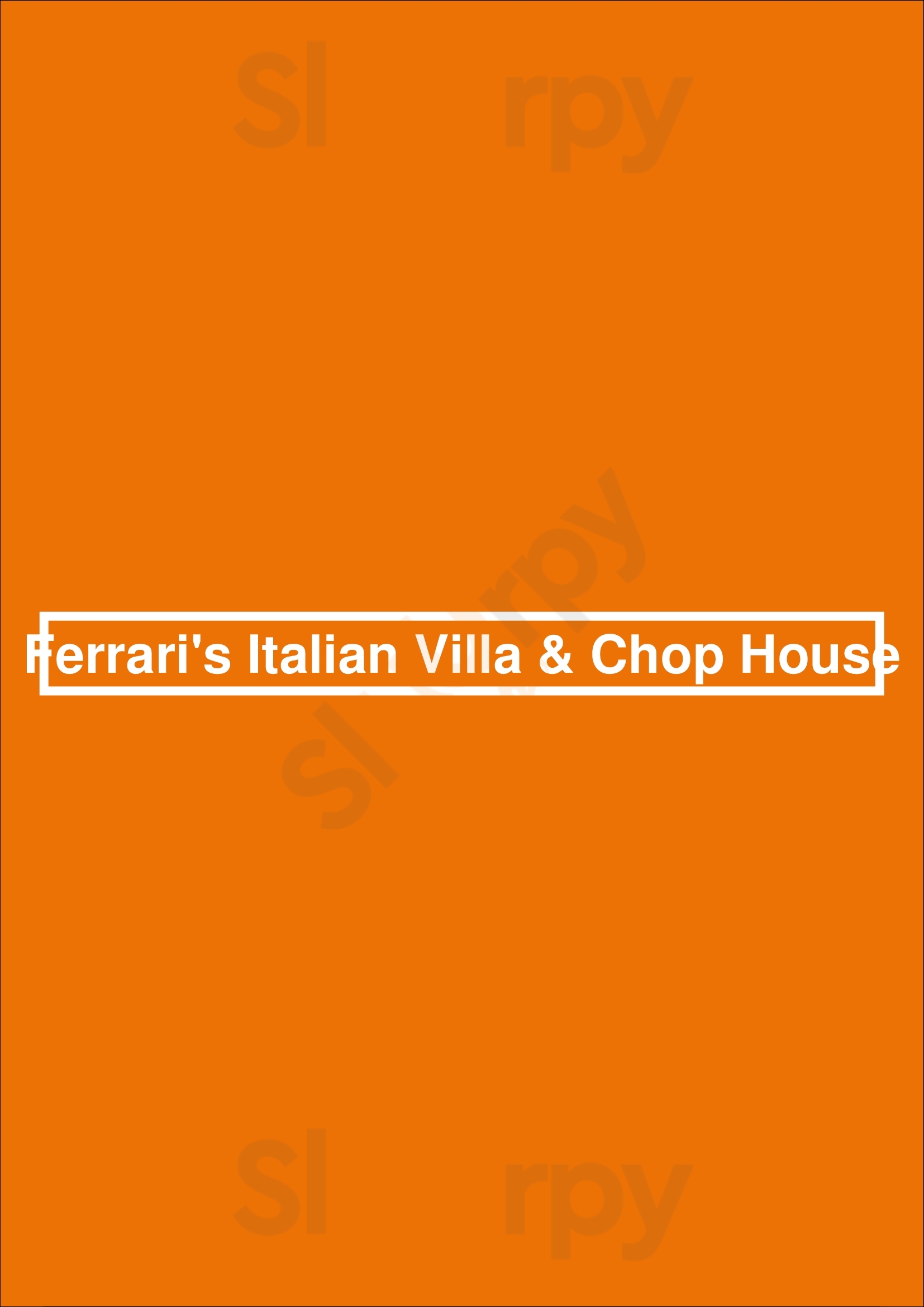 Ferrari's Italian Villa & Chop House Addison Menu - 1
