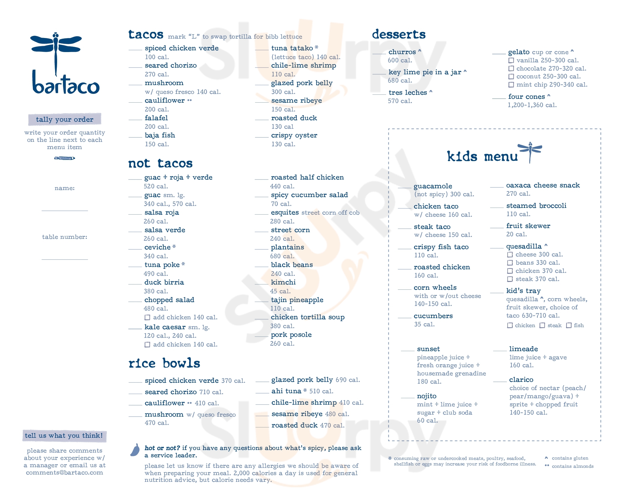 Bartaco West Hartford Menu - 1