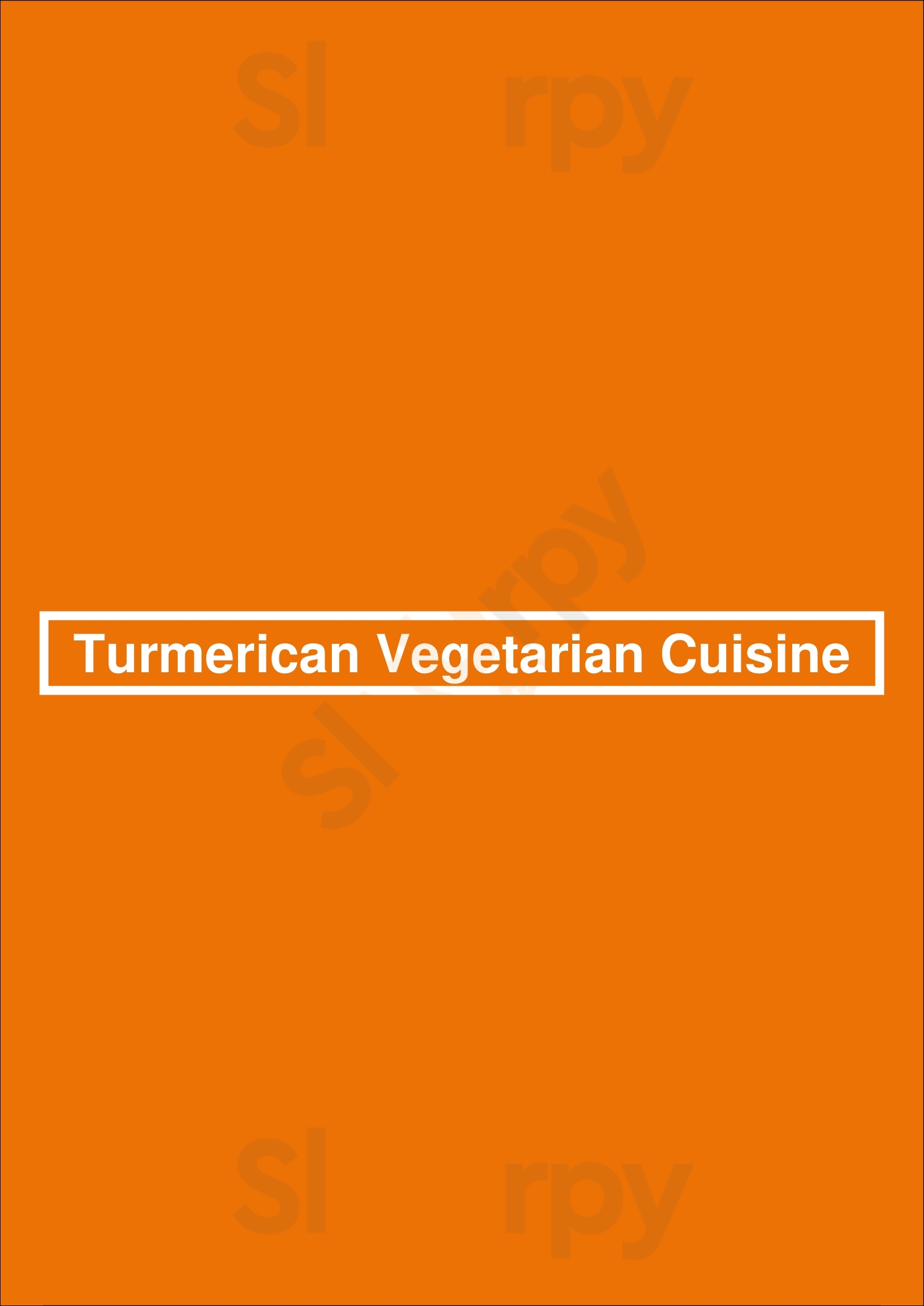Turmerican Vegetarian Cuisine Novi Menu - 1