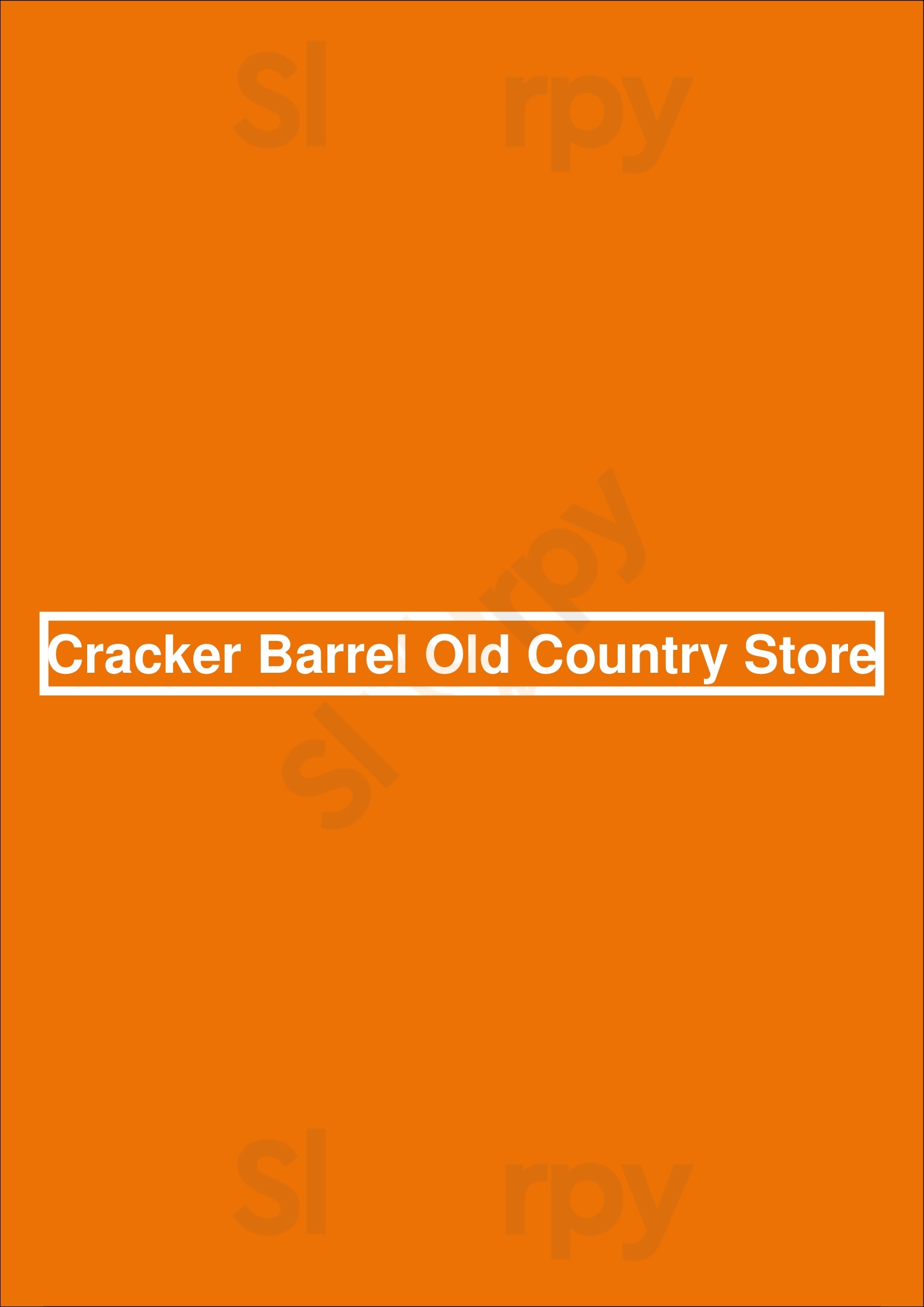 Main Menu - Cracker Barrel Old Country Store