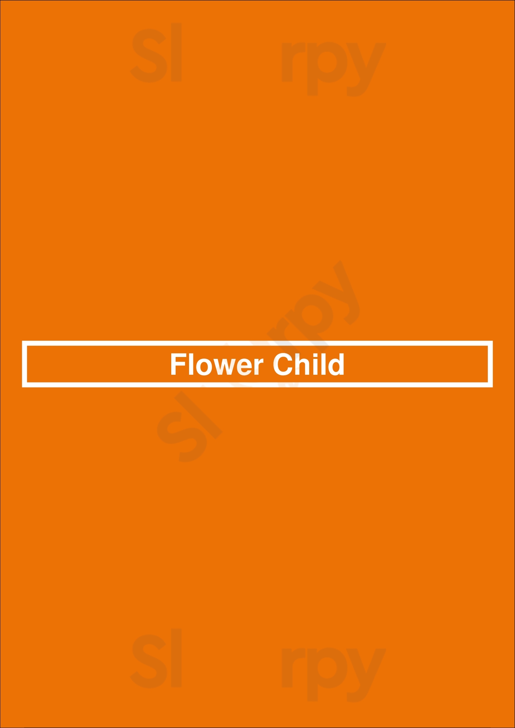 Flower Child Addison Menu - 1