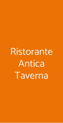 Antica Taverna, Roma