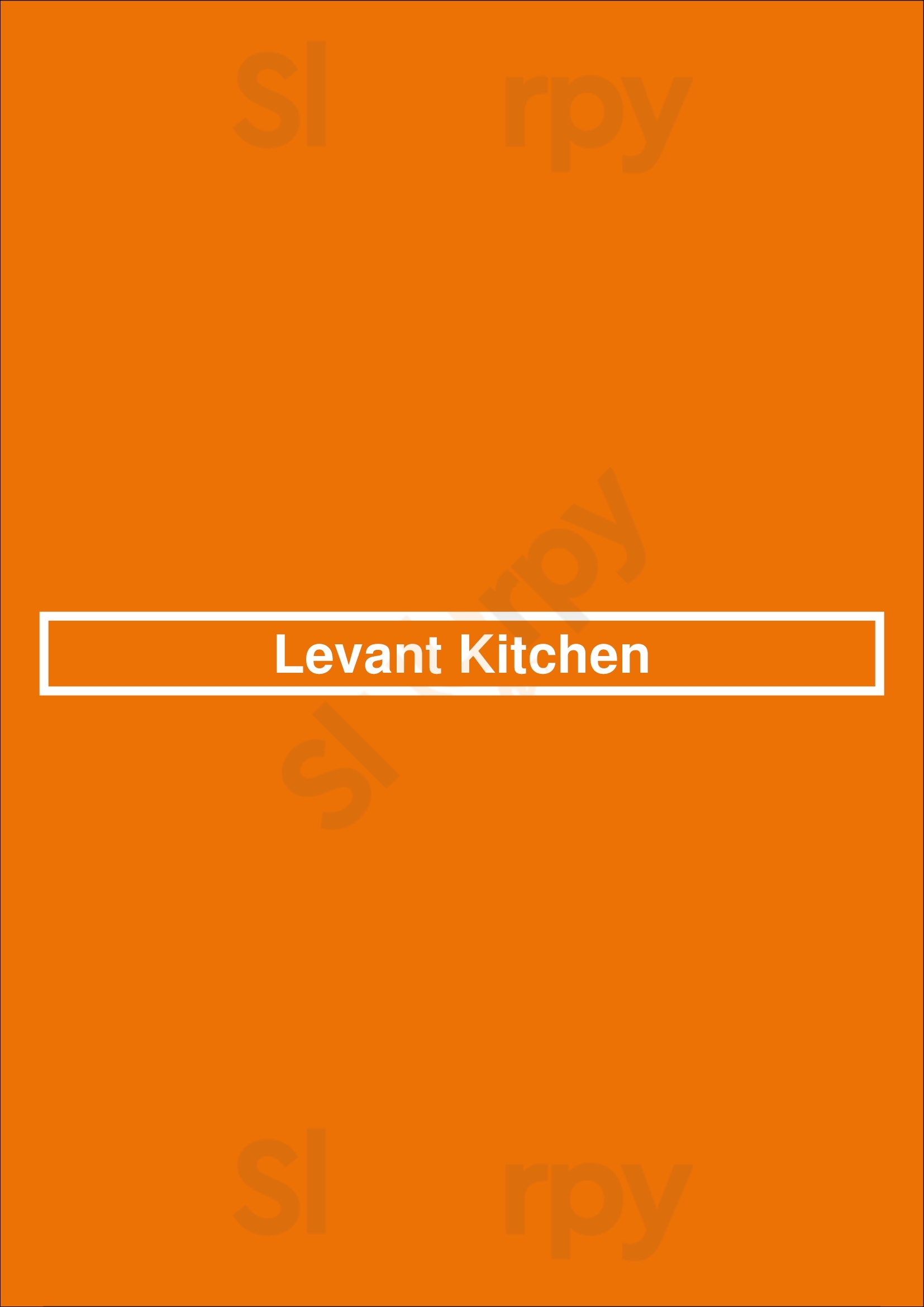 Levant Kitchen Canton Menu - 1