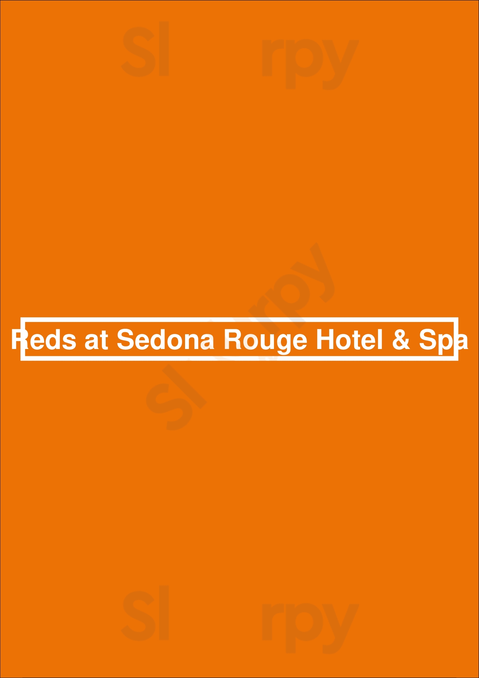 Reds At Sedona Rouge Hotel & Spa Sedona Menu - 1