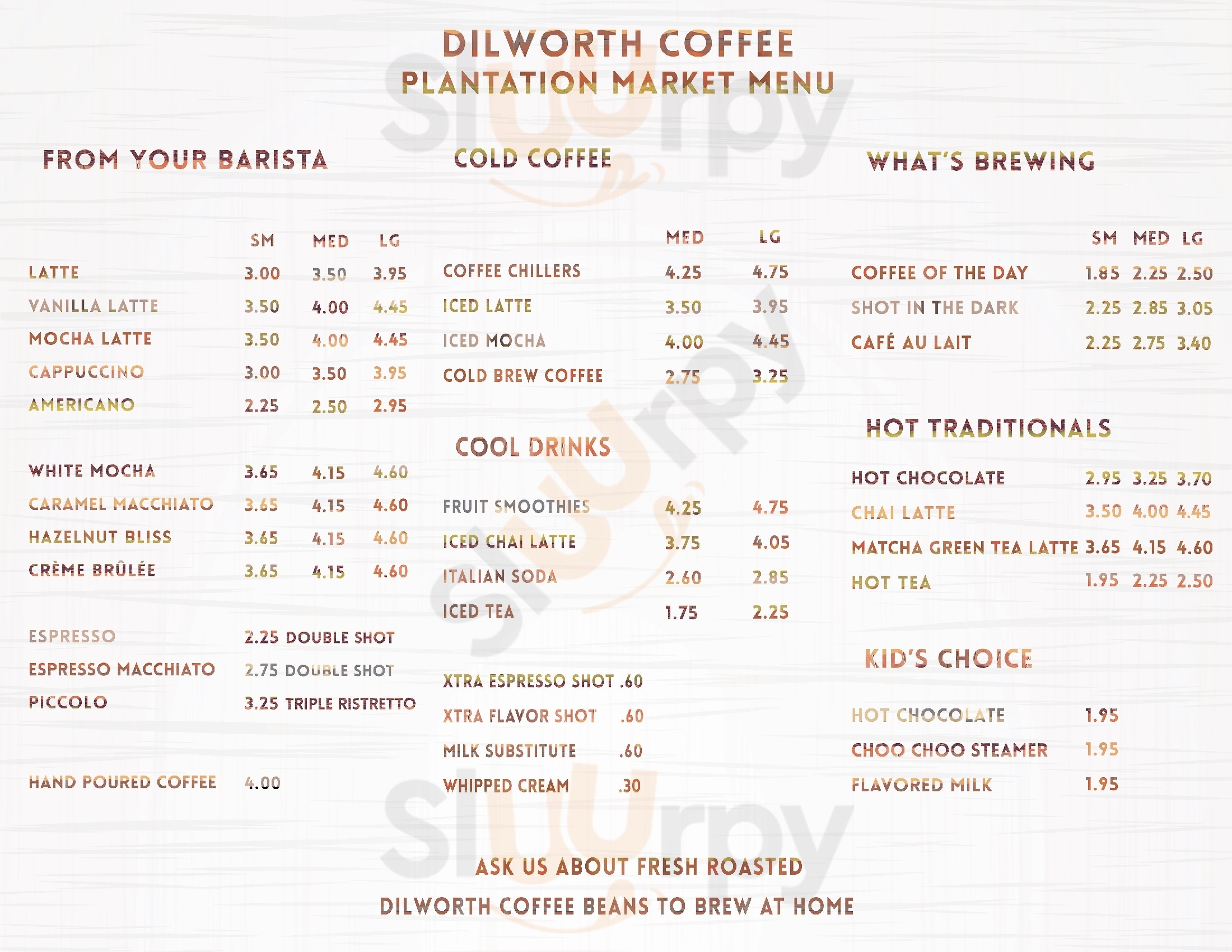 Dilworth Coffee Matthews Menu - 1