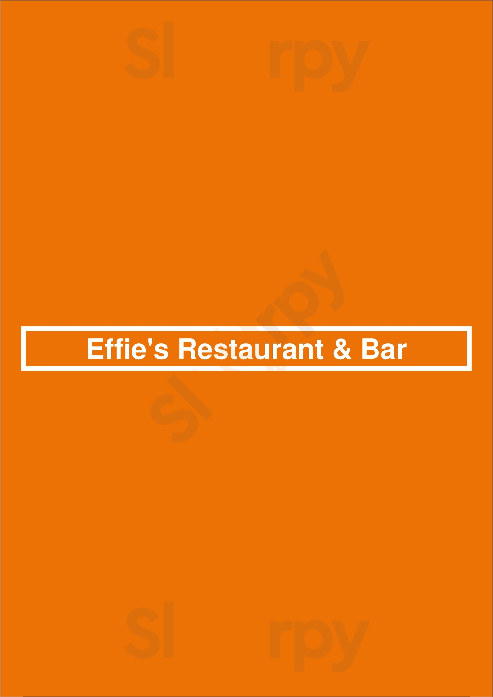 Effie's Restaurant & Bar Campbell Menu - 1