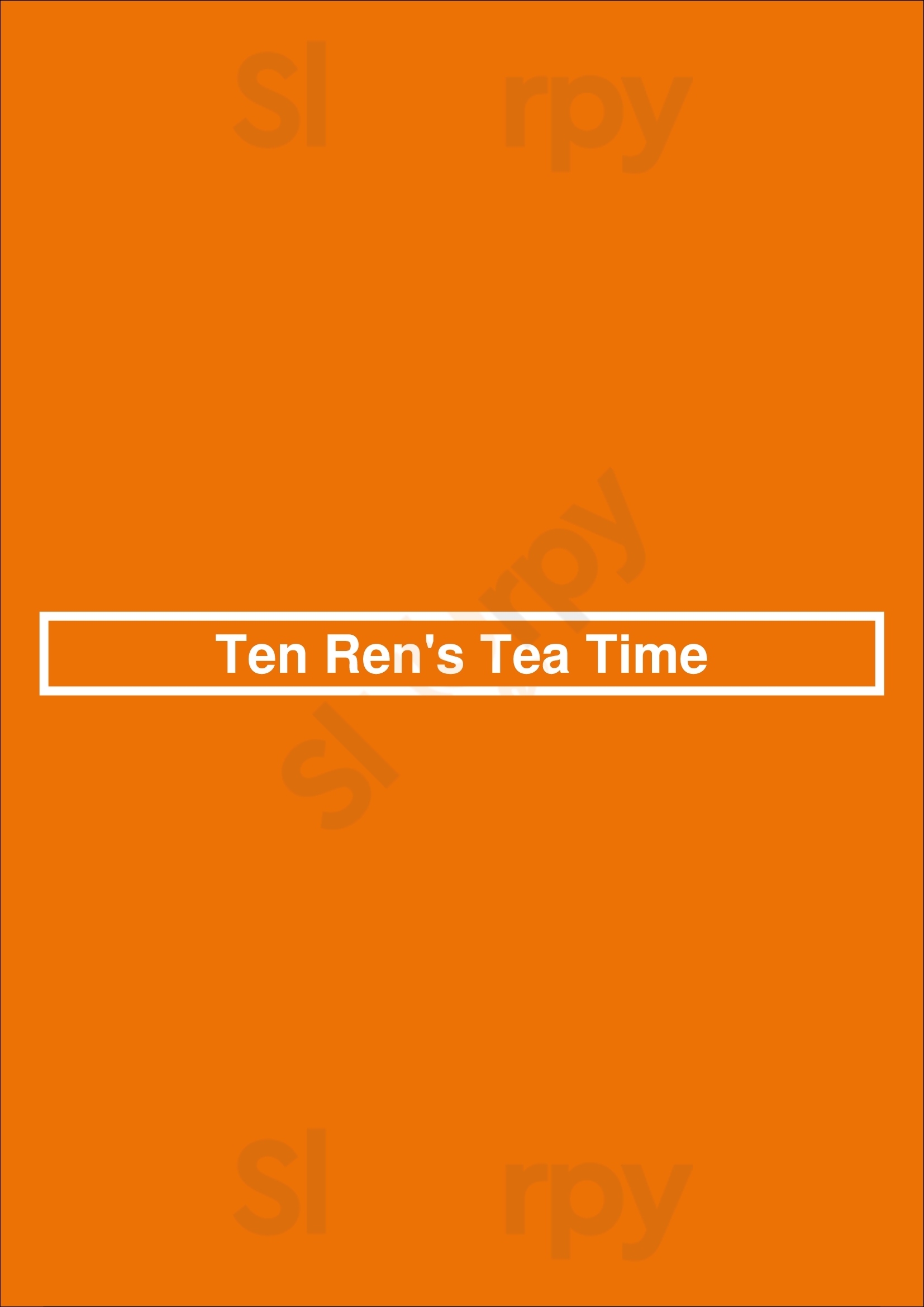 Ten Ren's Tea Time Monterey Park Menu - 1