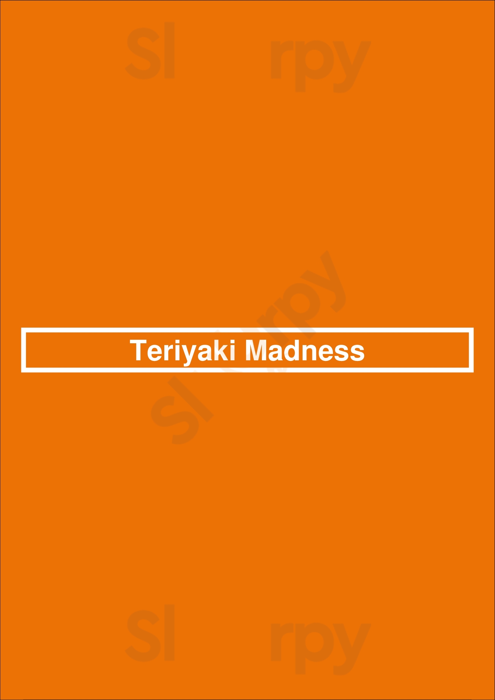 Main Menu - Teriyaki Madness