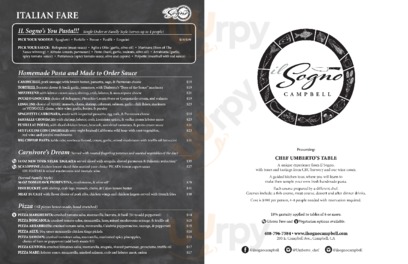 Il Sogno menu