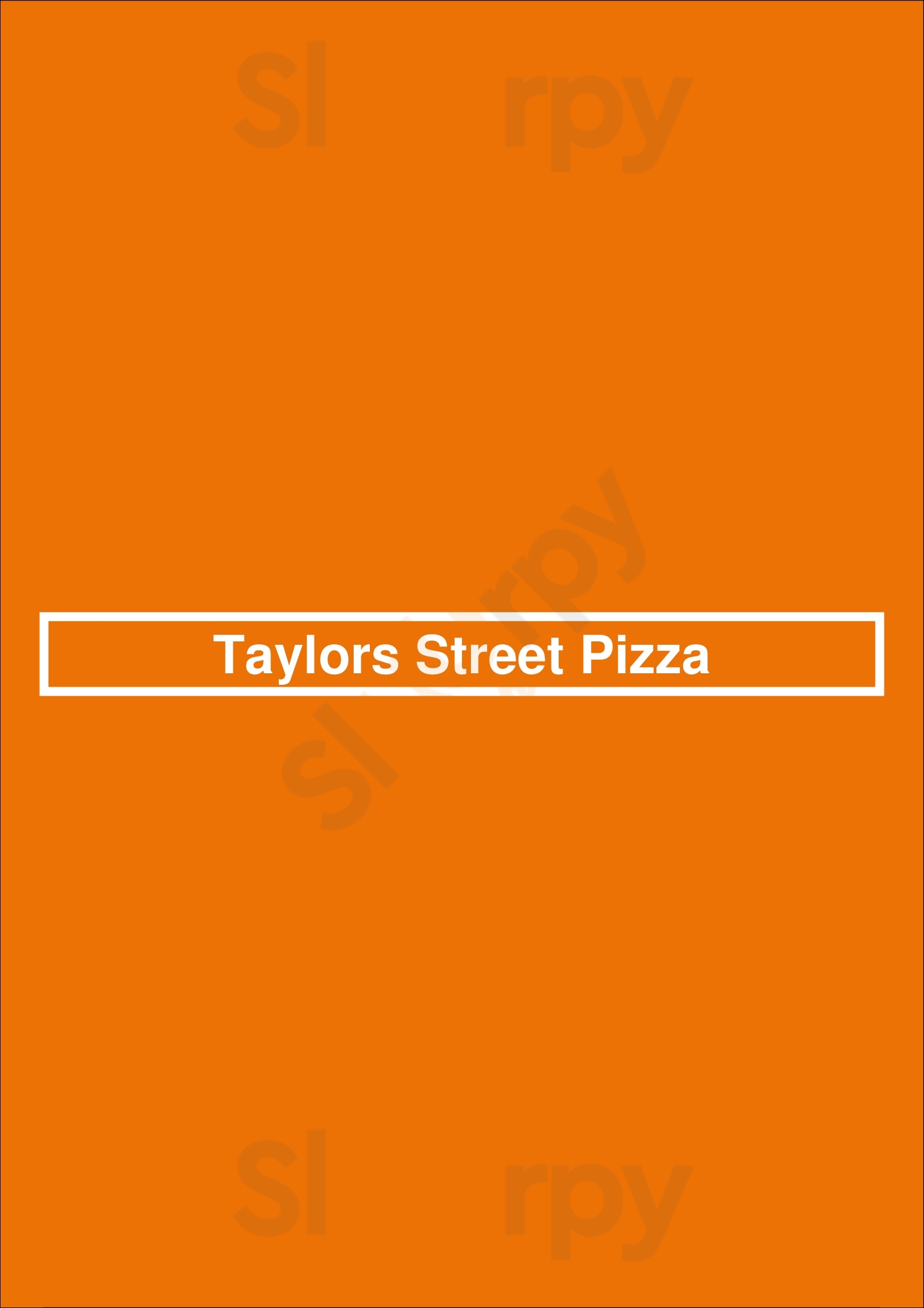 Taylor Street Pizza Elgin Menu - 1