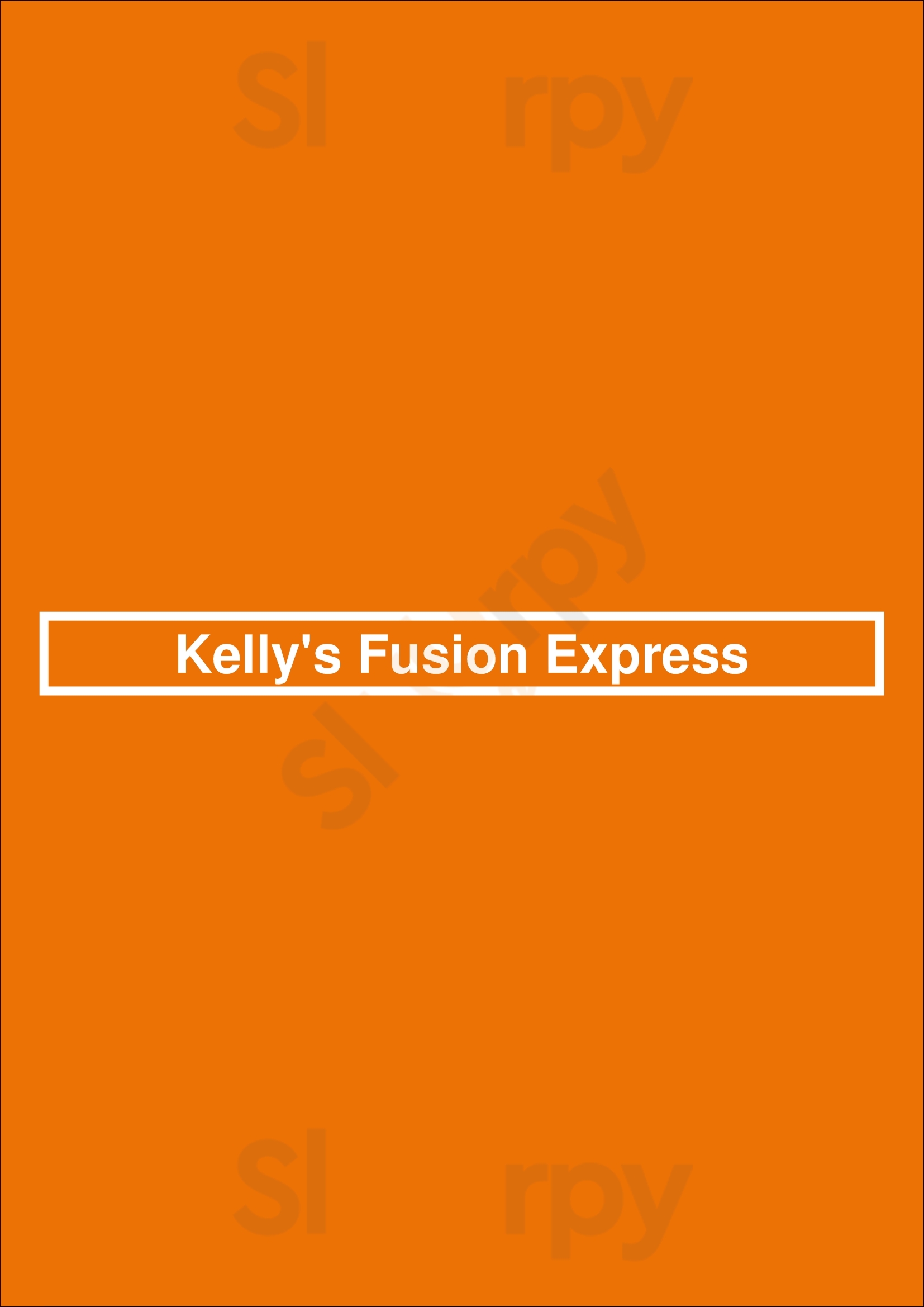 Kelly's Fusion Express Conyers Menu - 1