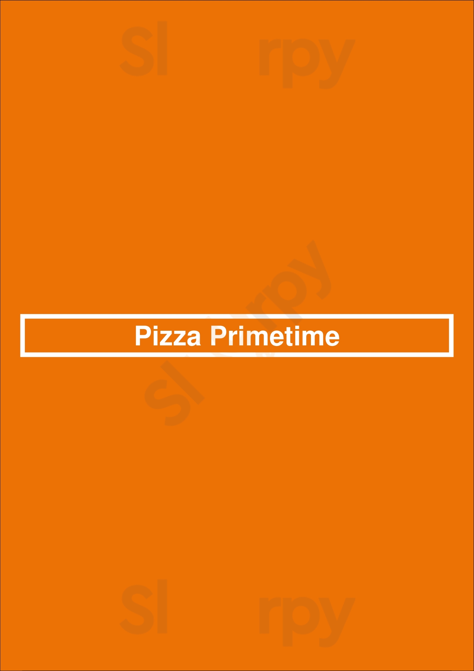 Main Menu - Pizza Primetime