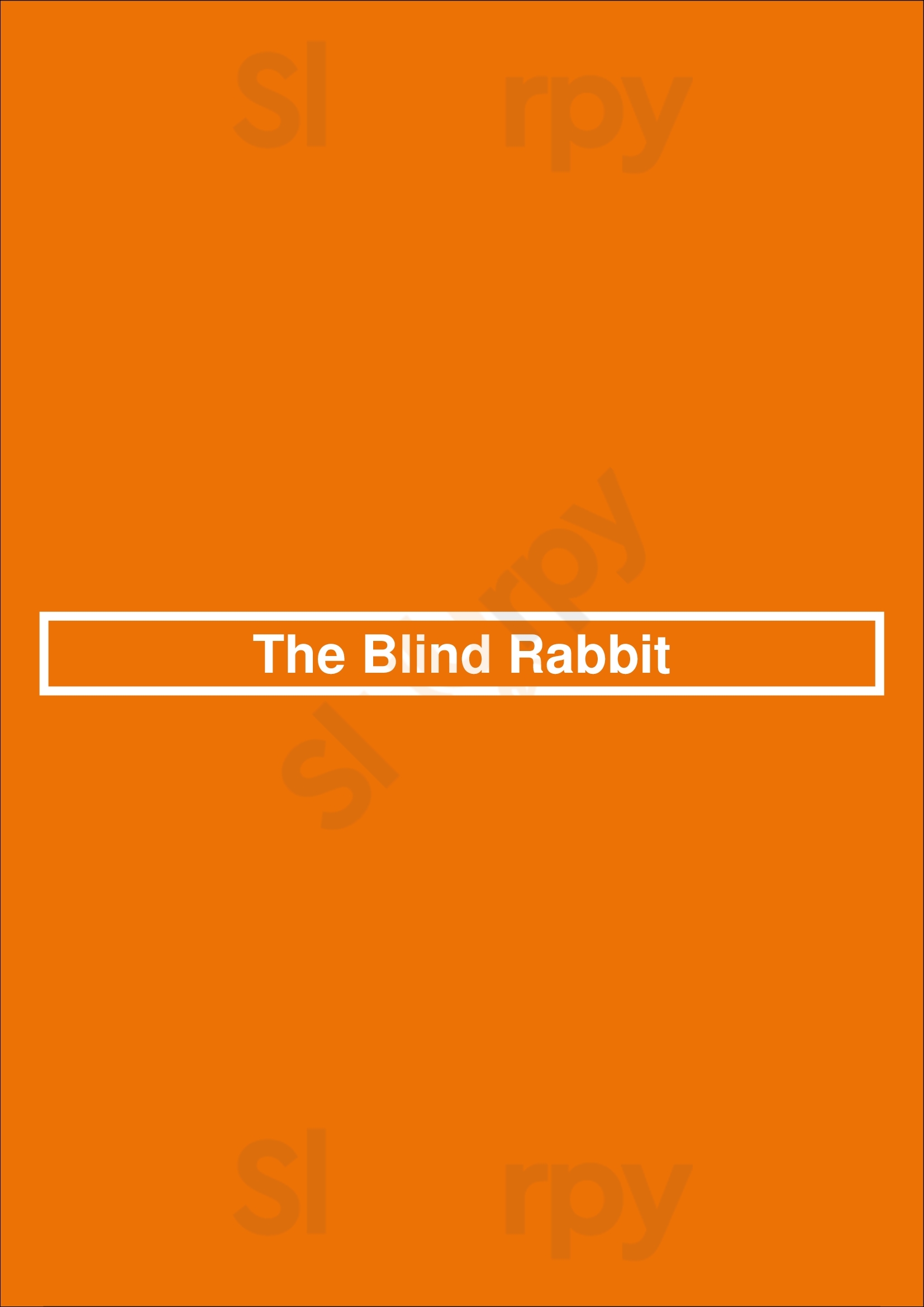 The Blind Rabbit Jacksonville Beach Menu - 1