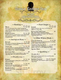 Simon Kenton Inn menu