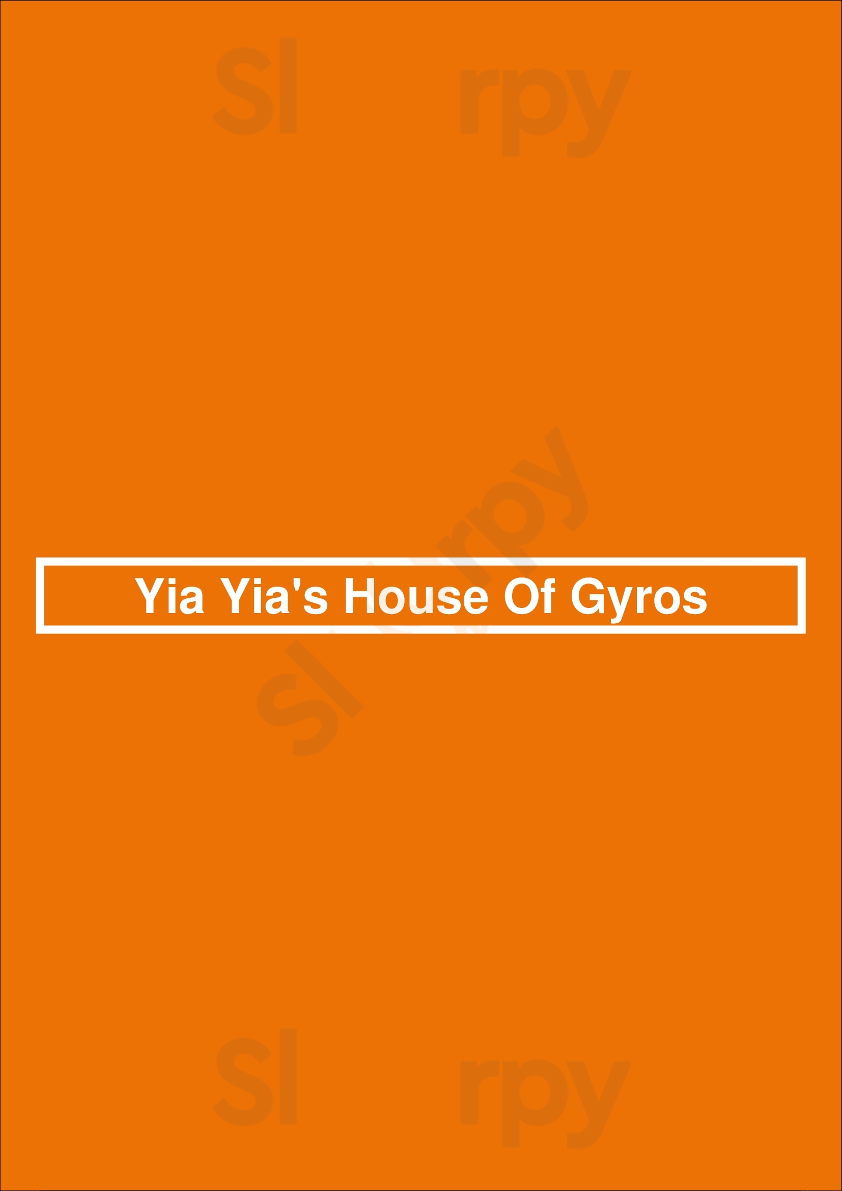 Yia Yia's House Of Gyros Rockwall Menu - 1