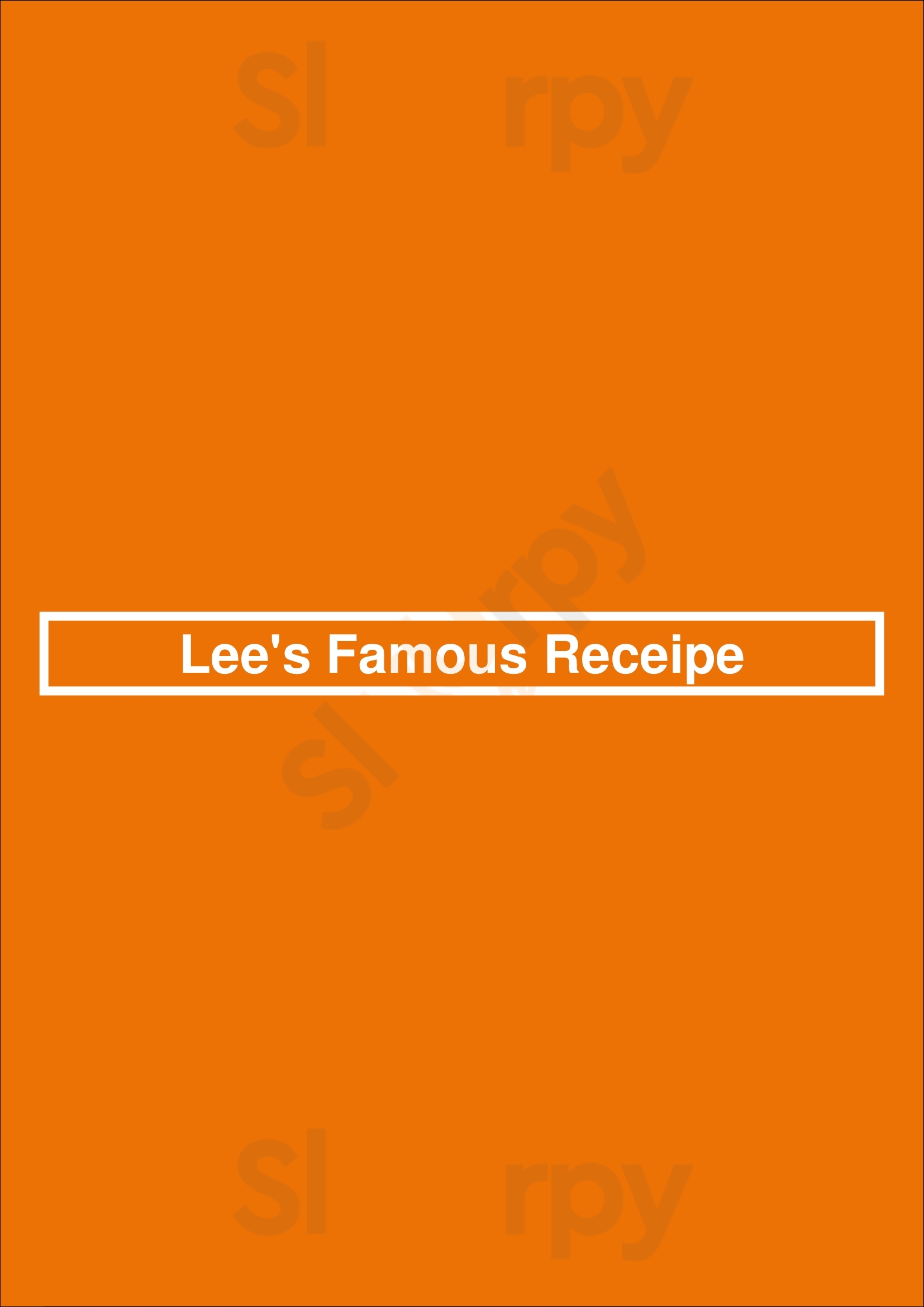 Lee's Famous Receipe Springfield Menu - 1