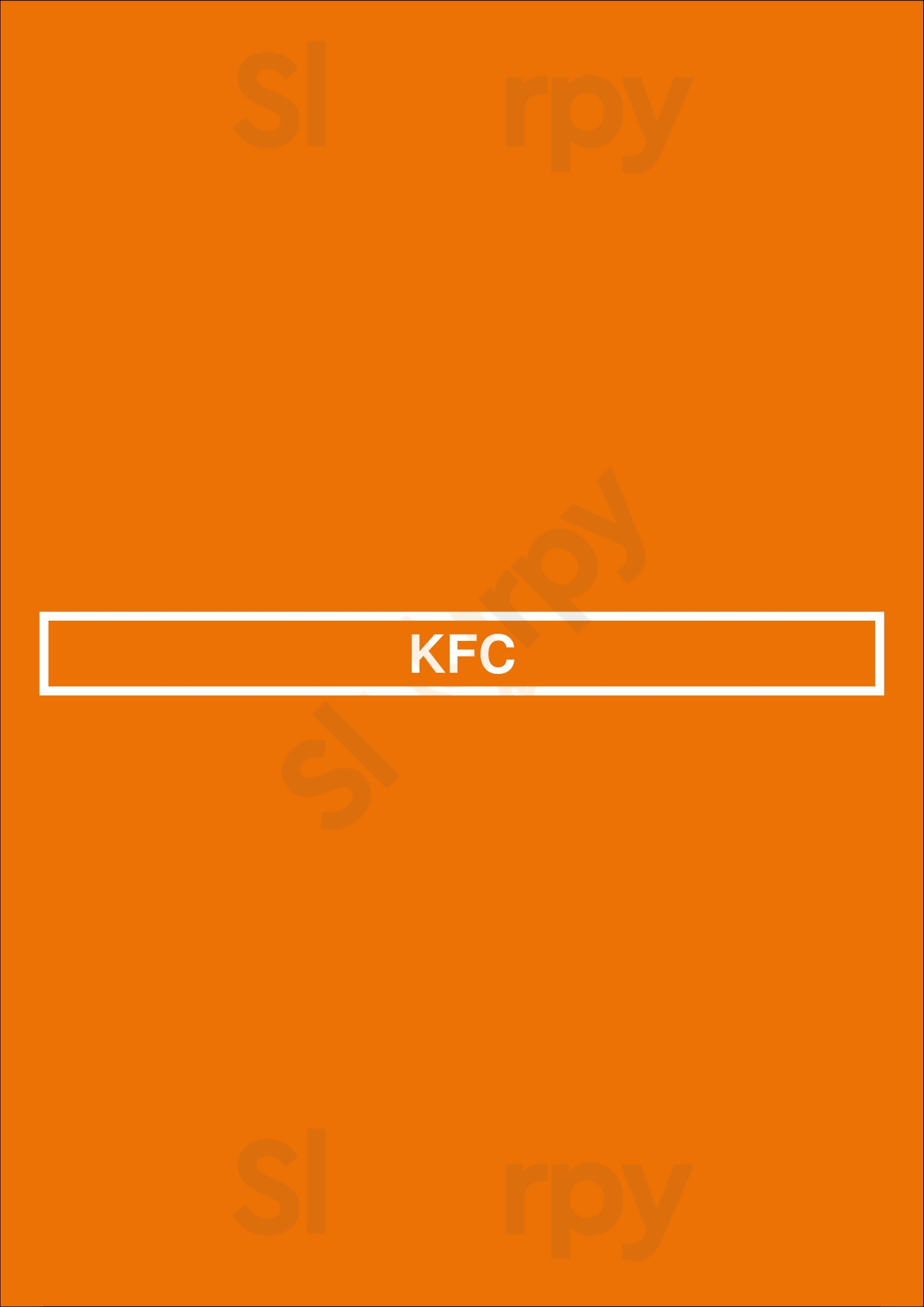 Main Menu - Kfc