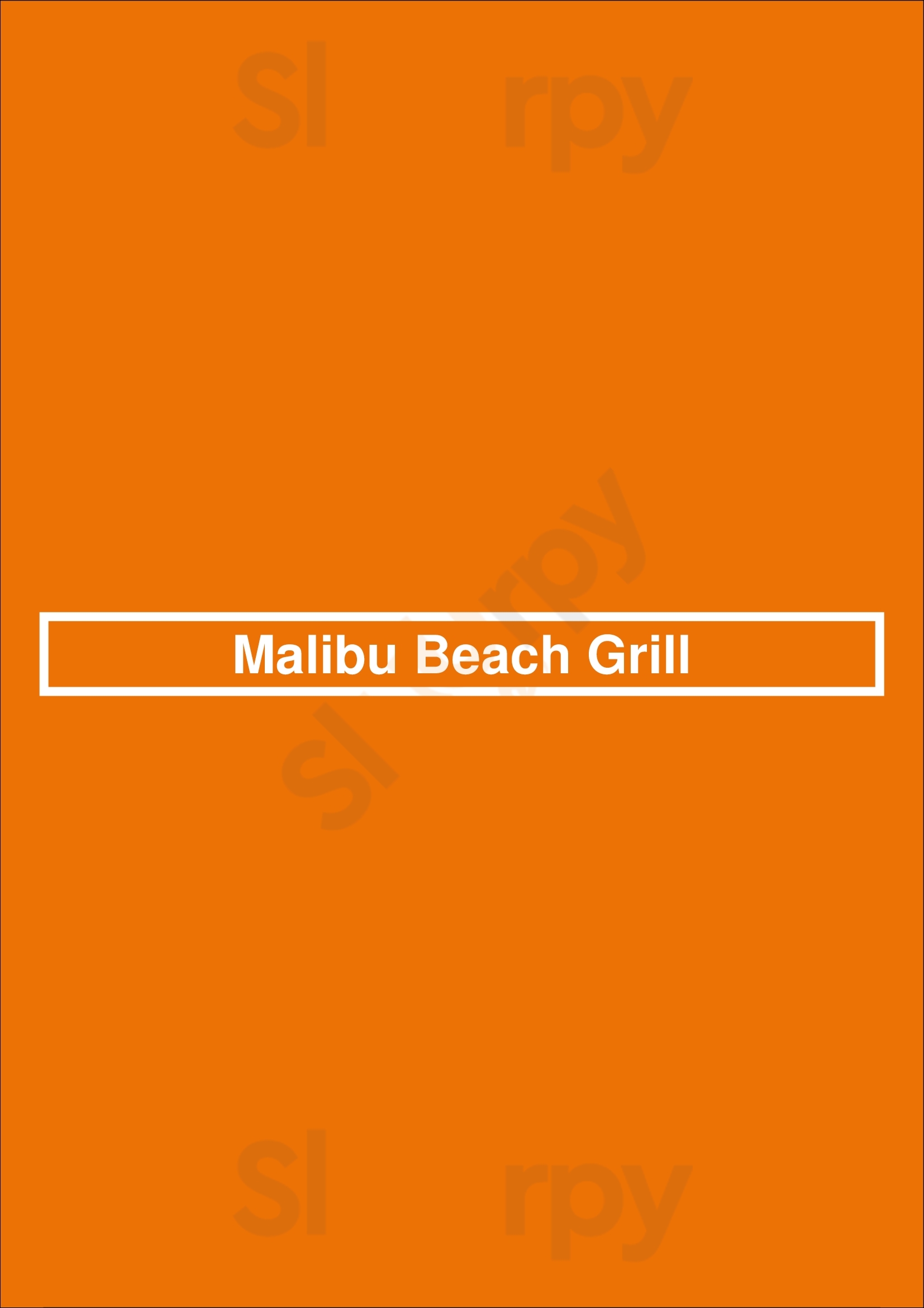 Malibu Beach Grill Port Orange Menu - 1
