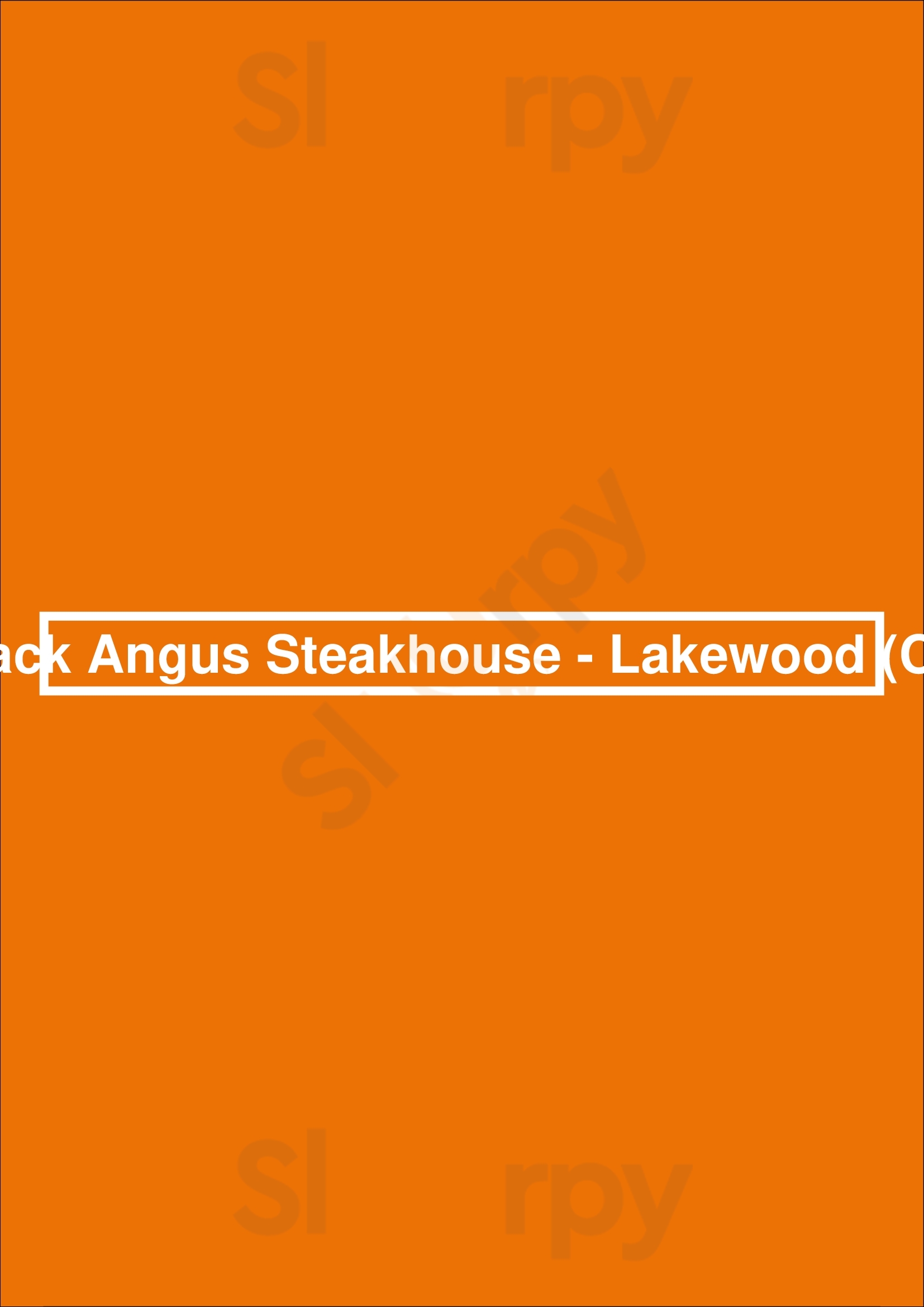 Black Angus Steakhouse - Lakewood (ca) Lakewood Menu - 1