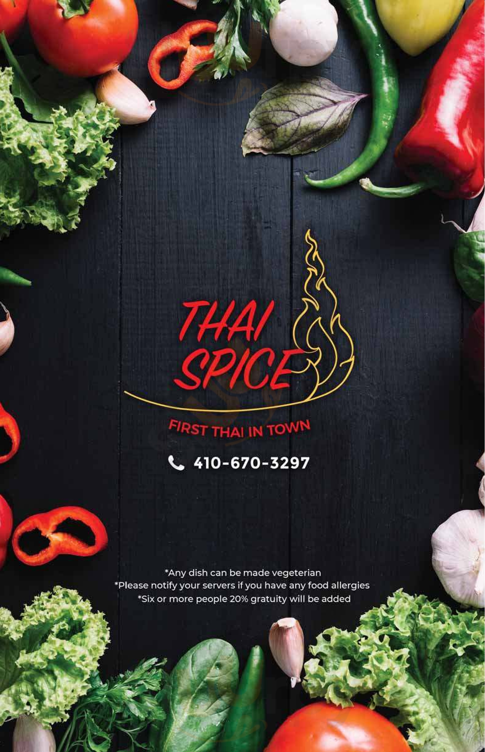 Thai Spice Authen7c Thai Cuisine Bel Air Menu - 1