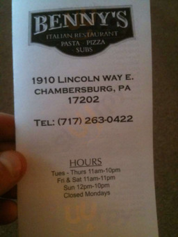Benny's Italian Restaurant