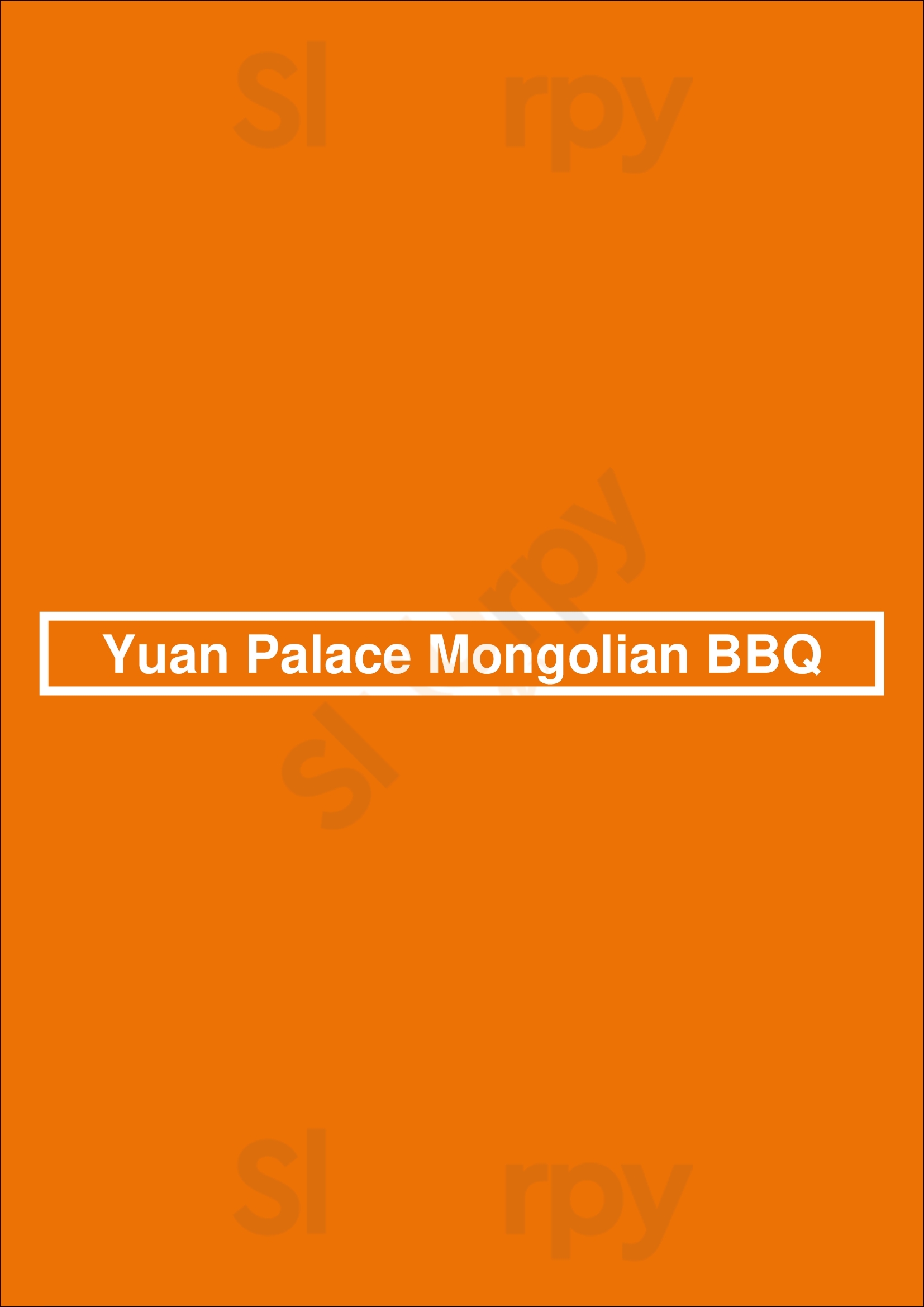 Yuan Palace Mongolian Bbq Centennial Menu - 1