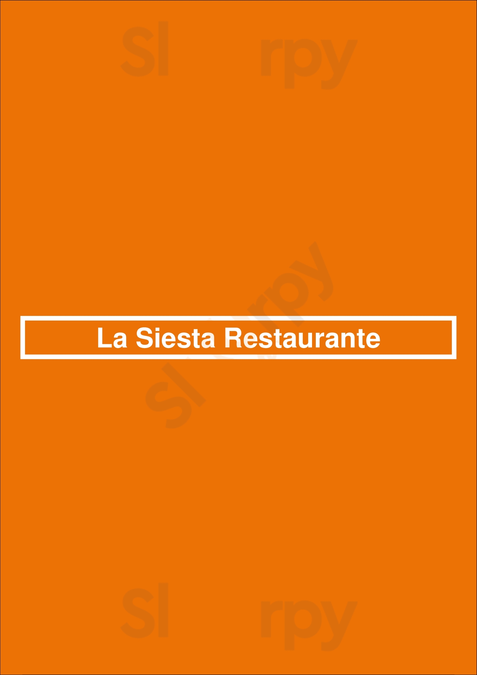 La Siesta Restaurante Peabody Menu - 1