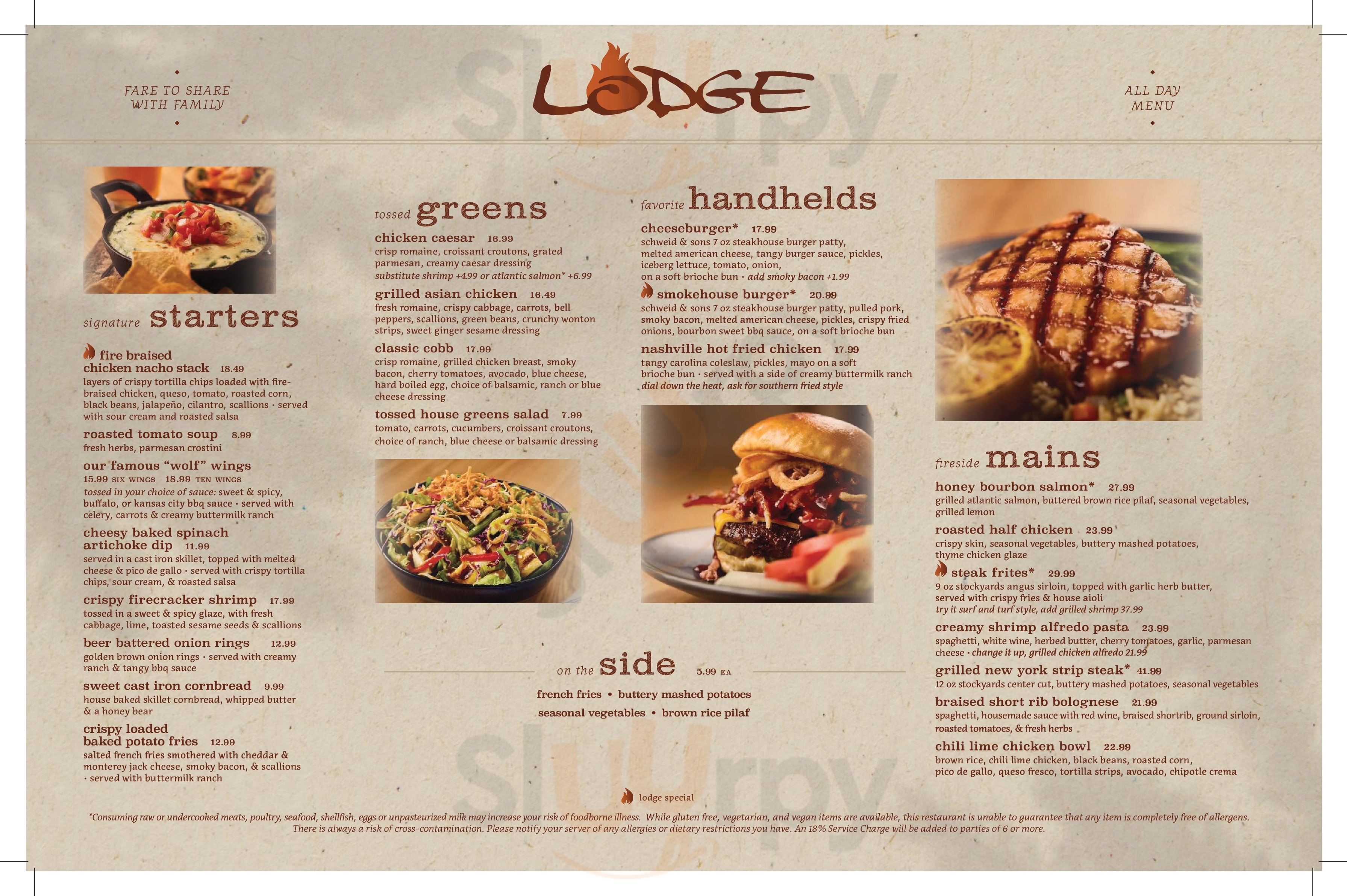 Lodge Wood Fired Grill Wisconsin Dells Menu - 1