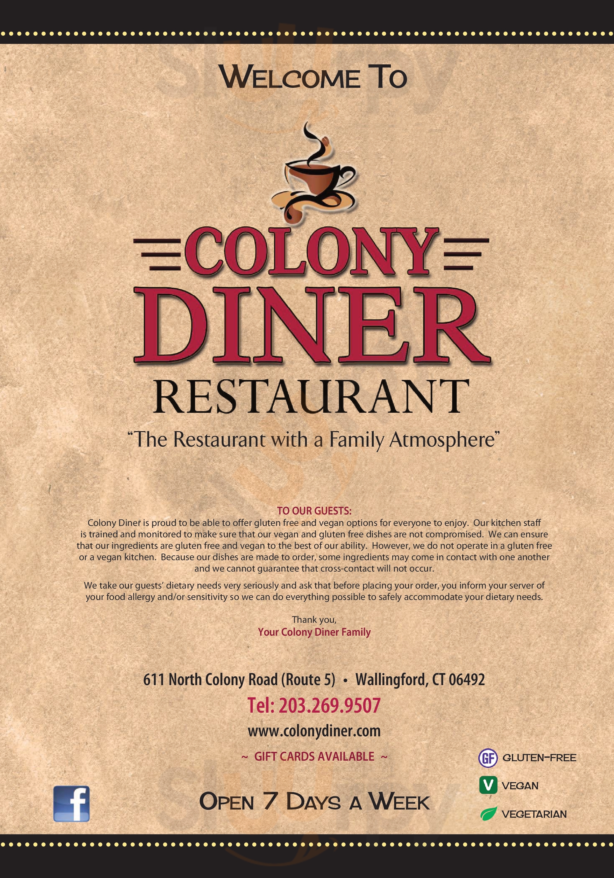 Main Menu - Eva's Restaurant