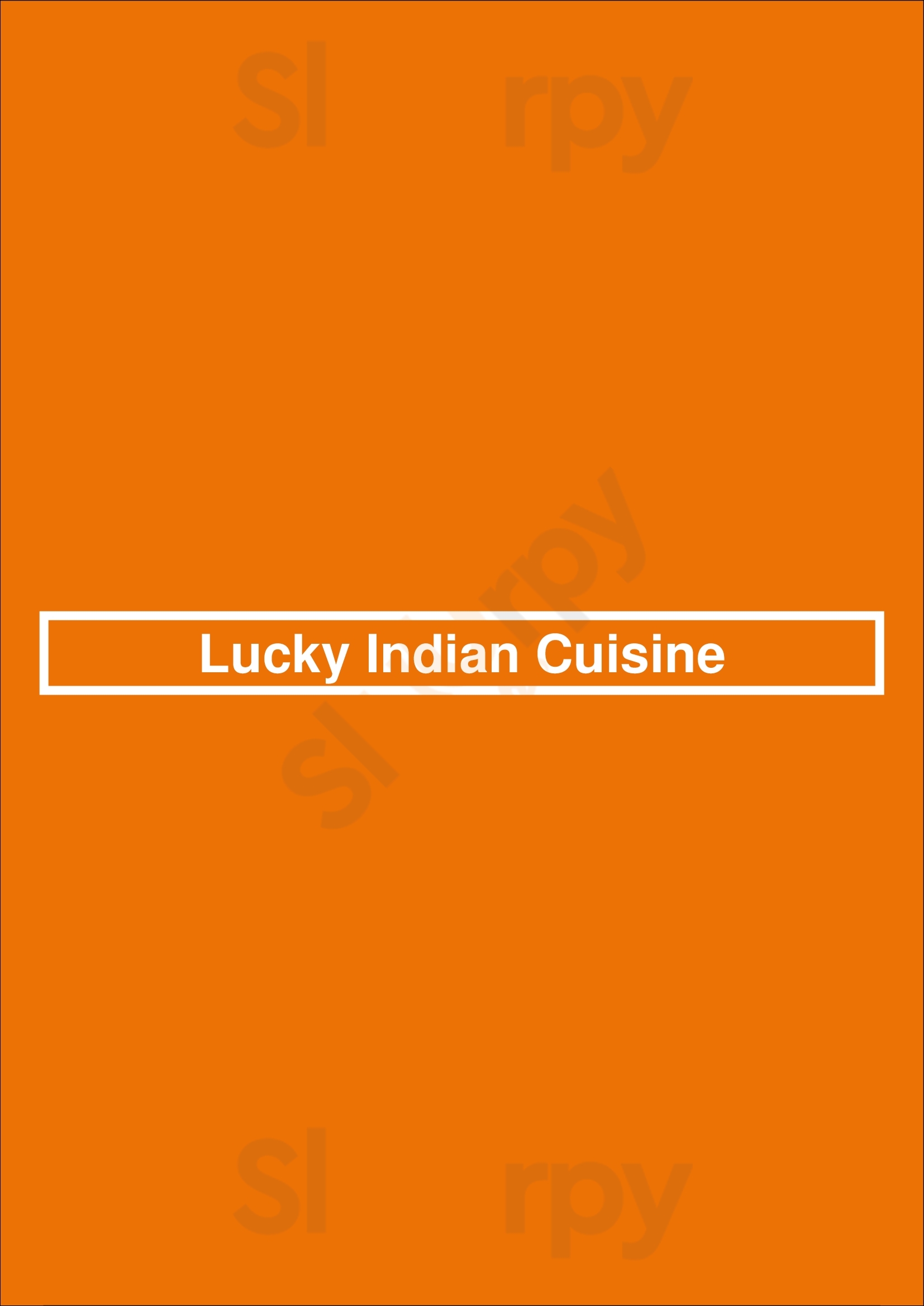 Lucky Indian Cuisine Kokomo Menu - 1