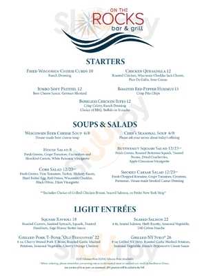 The Beacon Restaurant menu