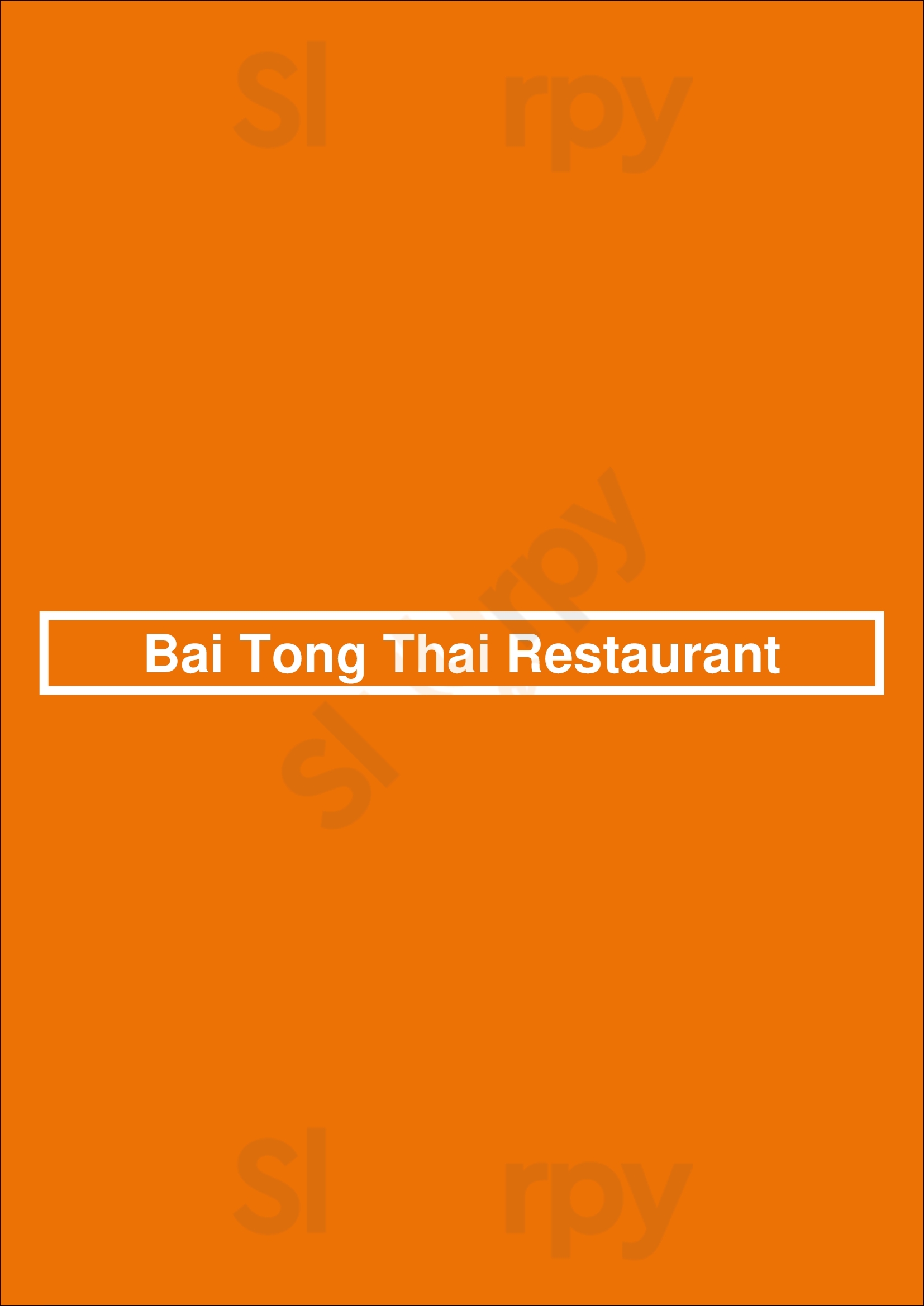 Bai Tong Thai Restaurant - Tukwila Tukwila Menu - 1