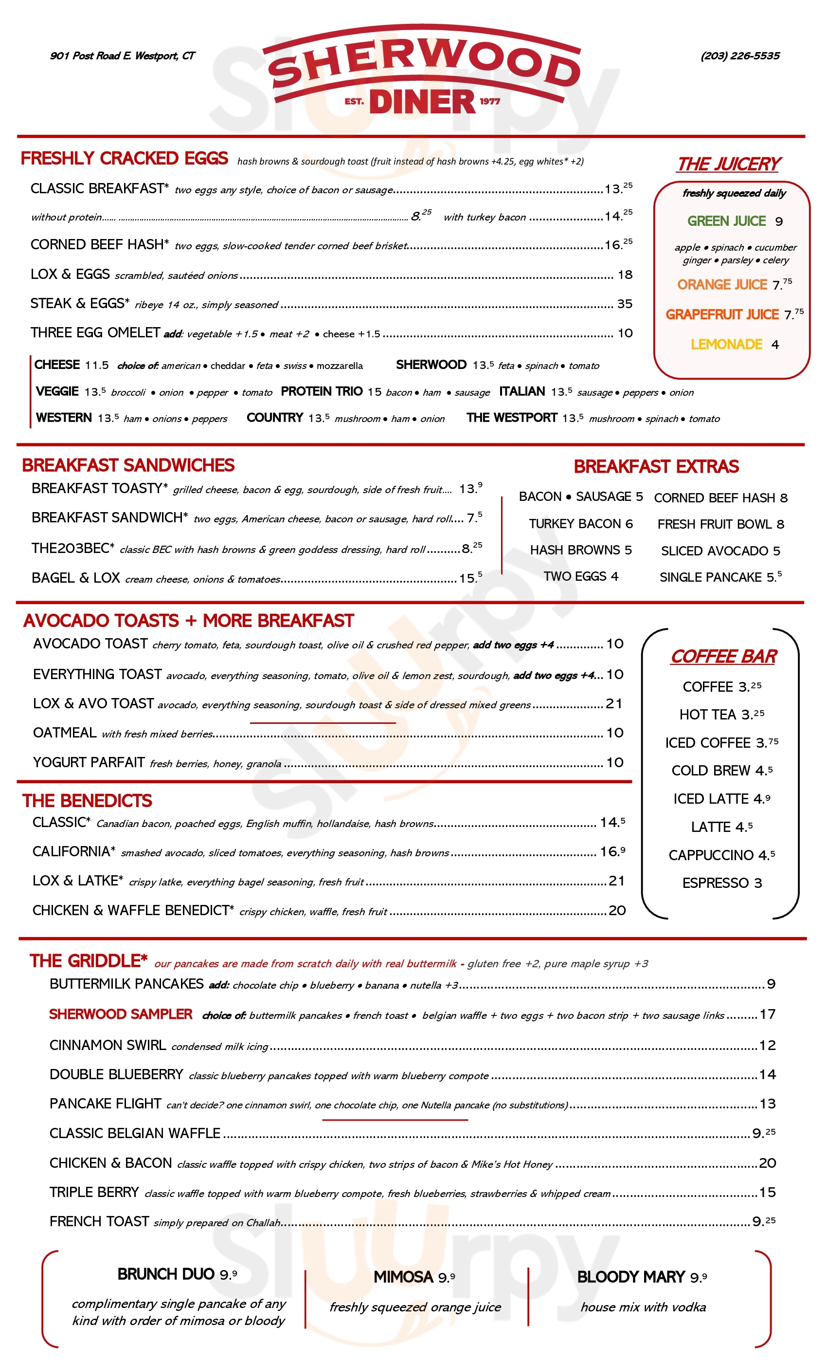 Main Menu - Sherwood Diner
