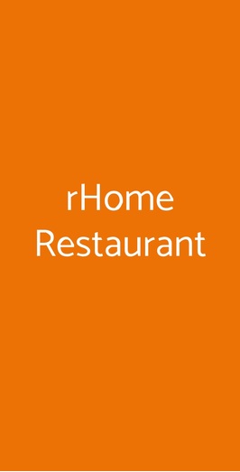 Rhome Restaurant, Roma