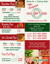 Joe's Pizza, Pasta & Subs, Southlake