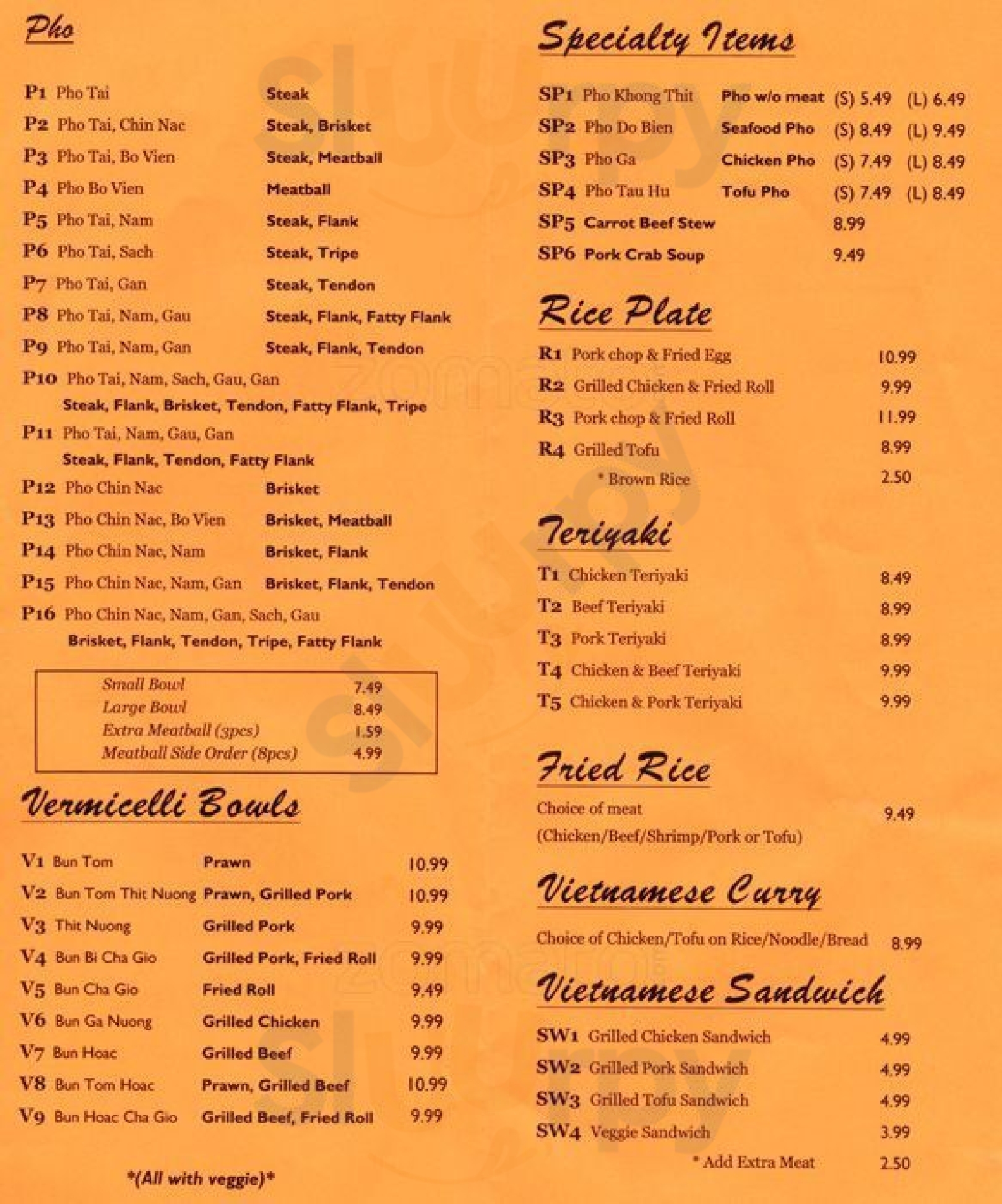 Issaquah Pho Restaurant Issaquah Menu - 1