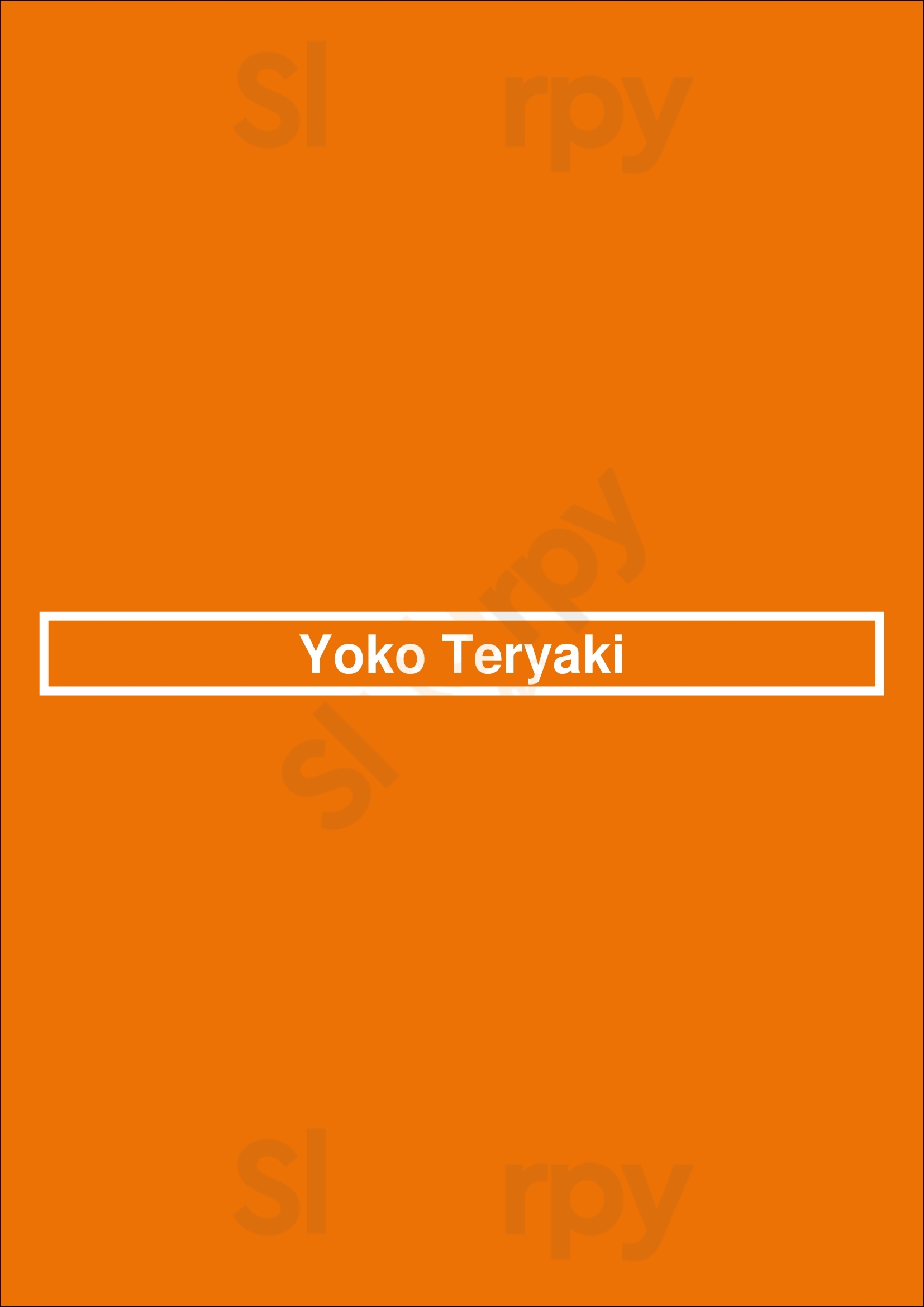 Yoko Teryaki Issaquah Menu - 1