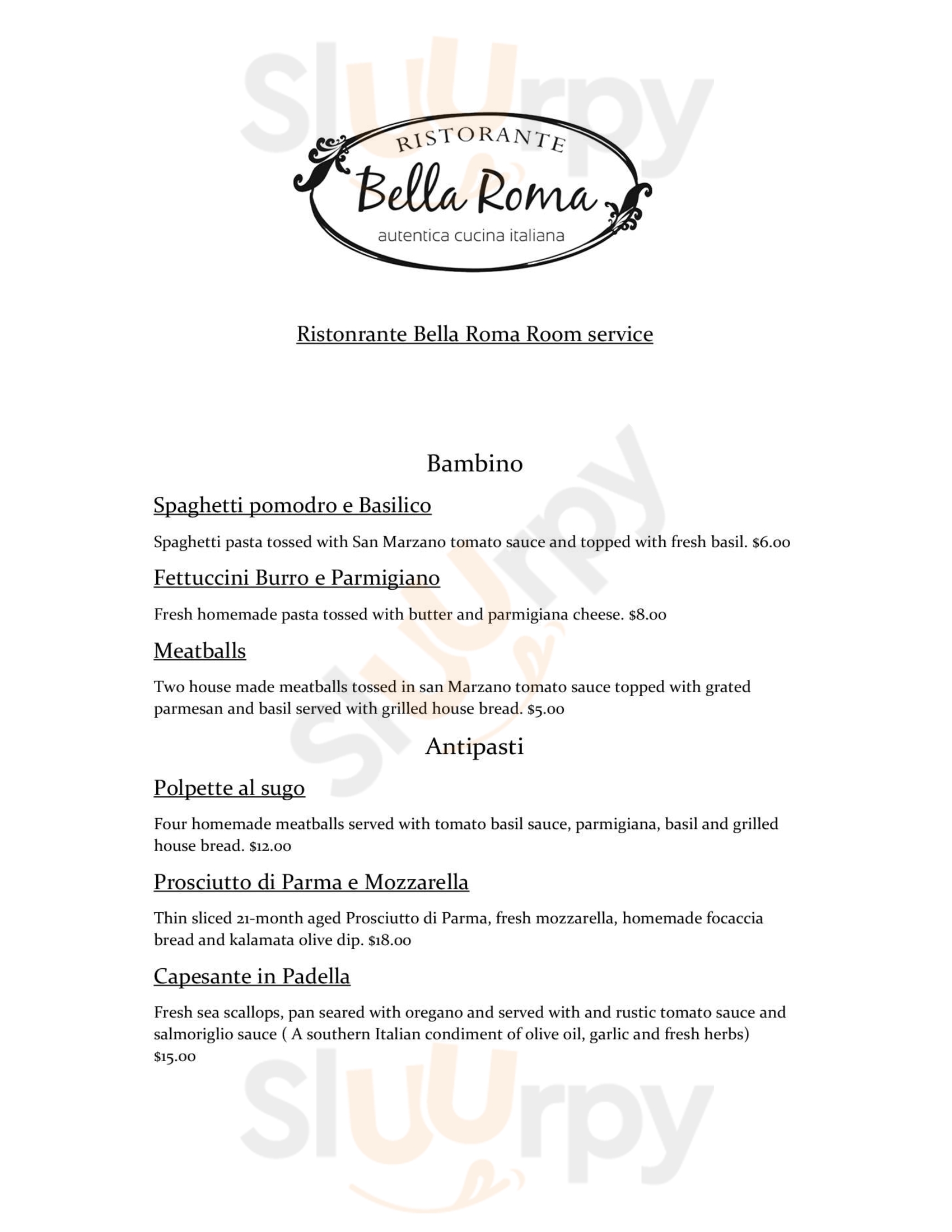 Ristorante Bella Roma Helena Menu - 1