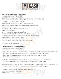 Mi Casa Mexican Restaurant menu