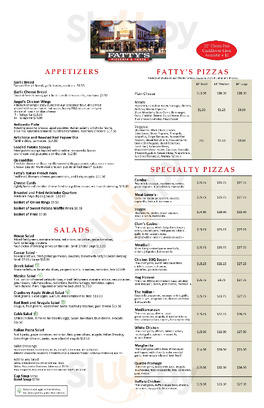 Fatty's Pizzeria menu