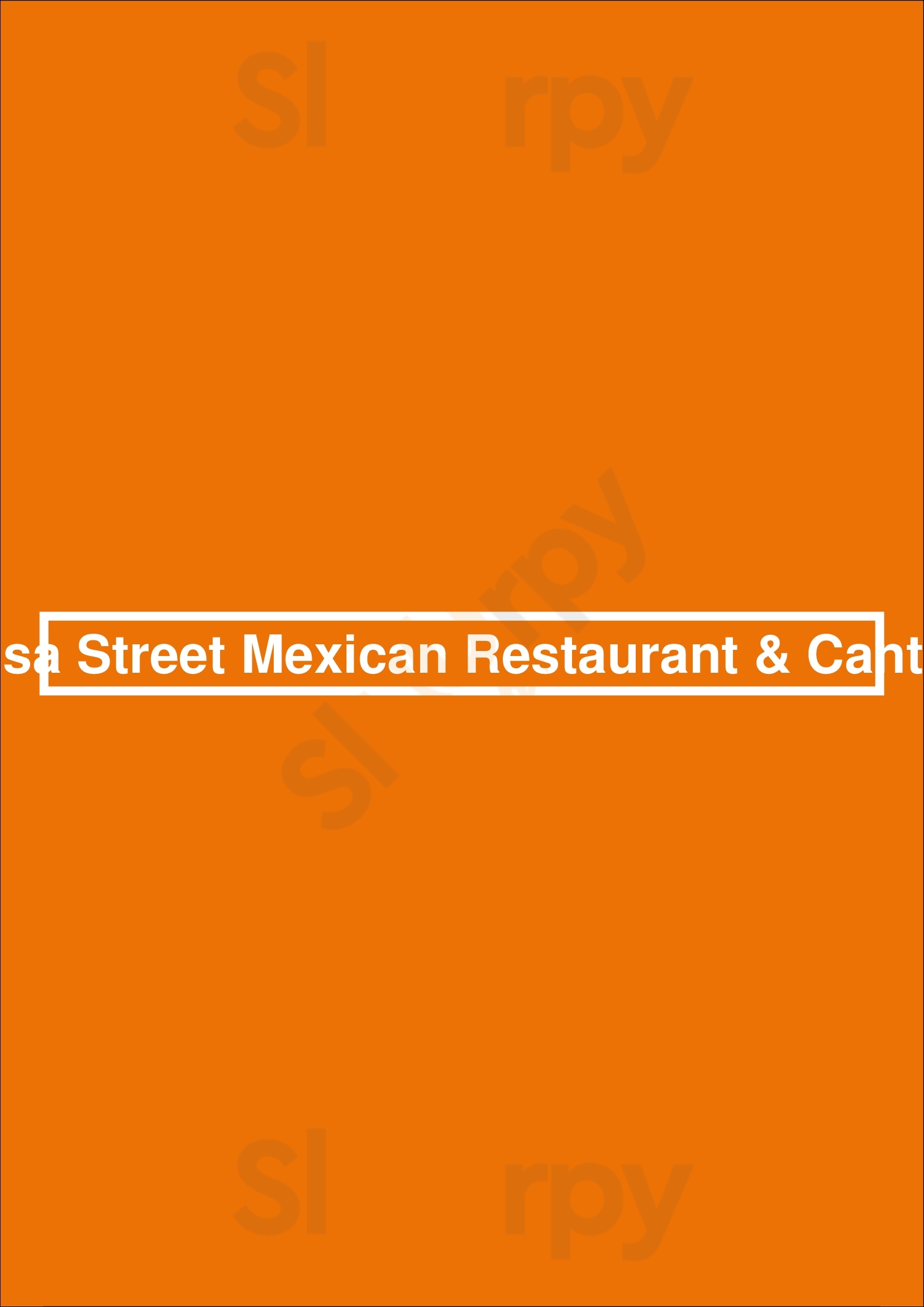 Salsa Street Mexican Restaurant & Cantina Palatine Menu - 1