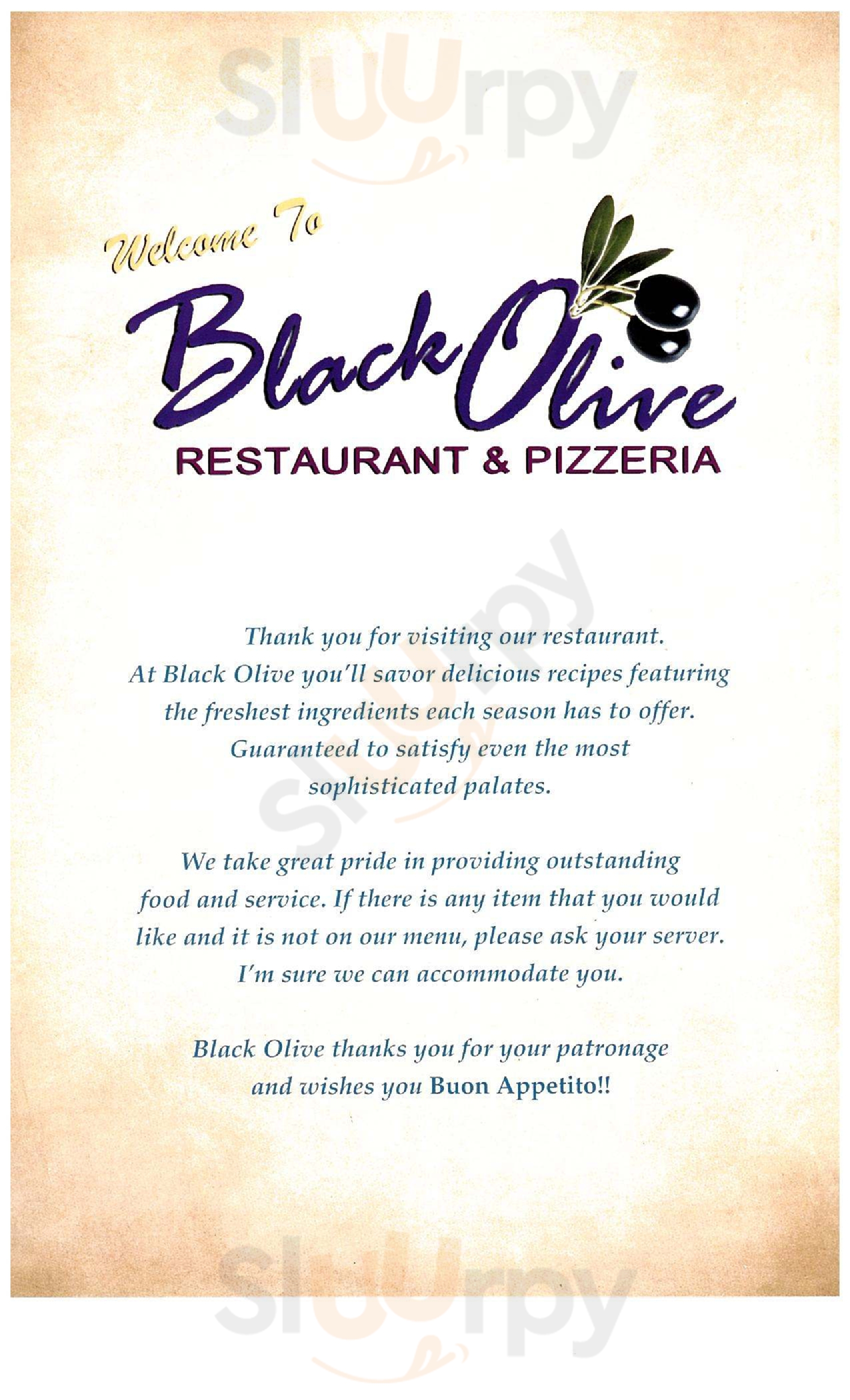 Black Olive Restaurant & Pizzeria Vineland Menu - 1