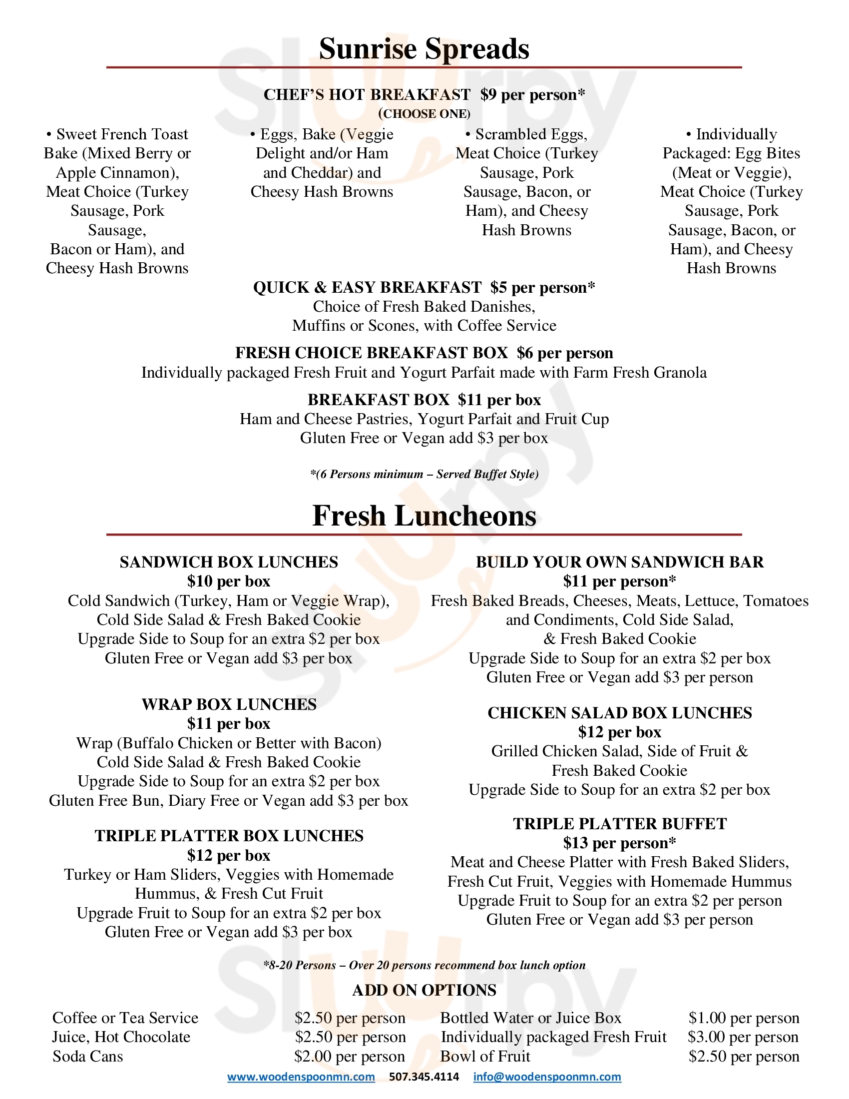 Main Menu - Wooden Spoon