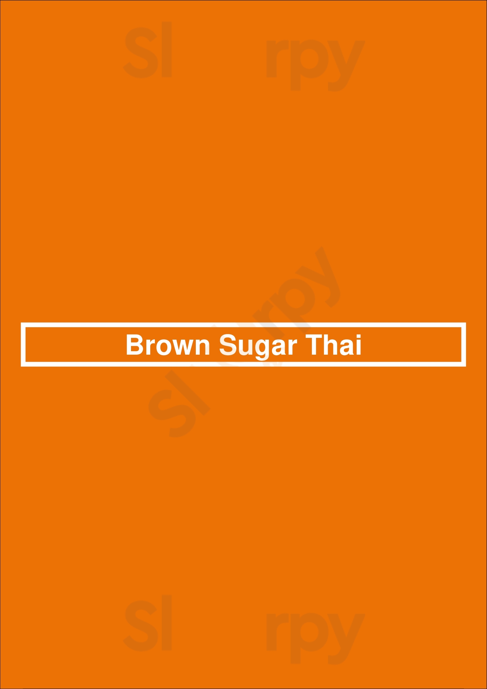 Brown Sugar Thai Lakewood Menu - 1