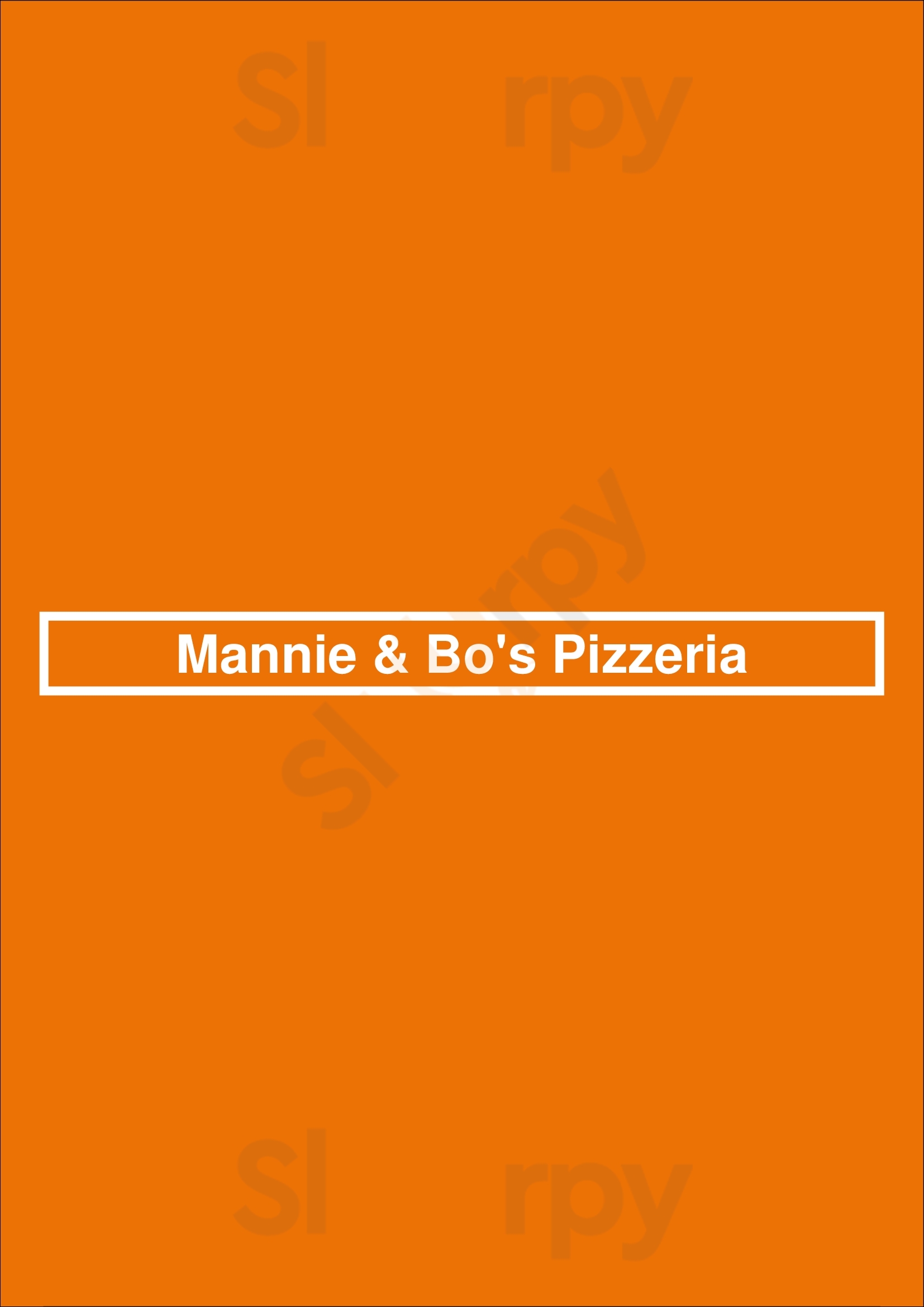 Mannie & Bo's Pizzeria Golden Menu - 1