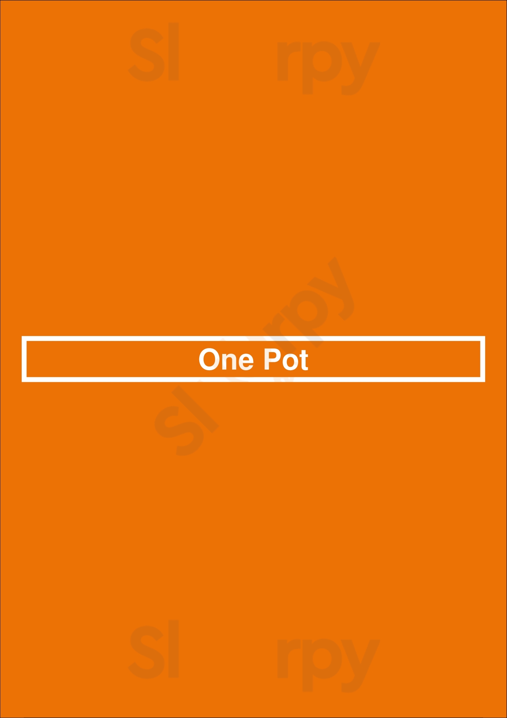 One Pot Malden Menu - 1