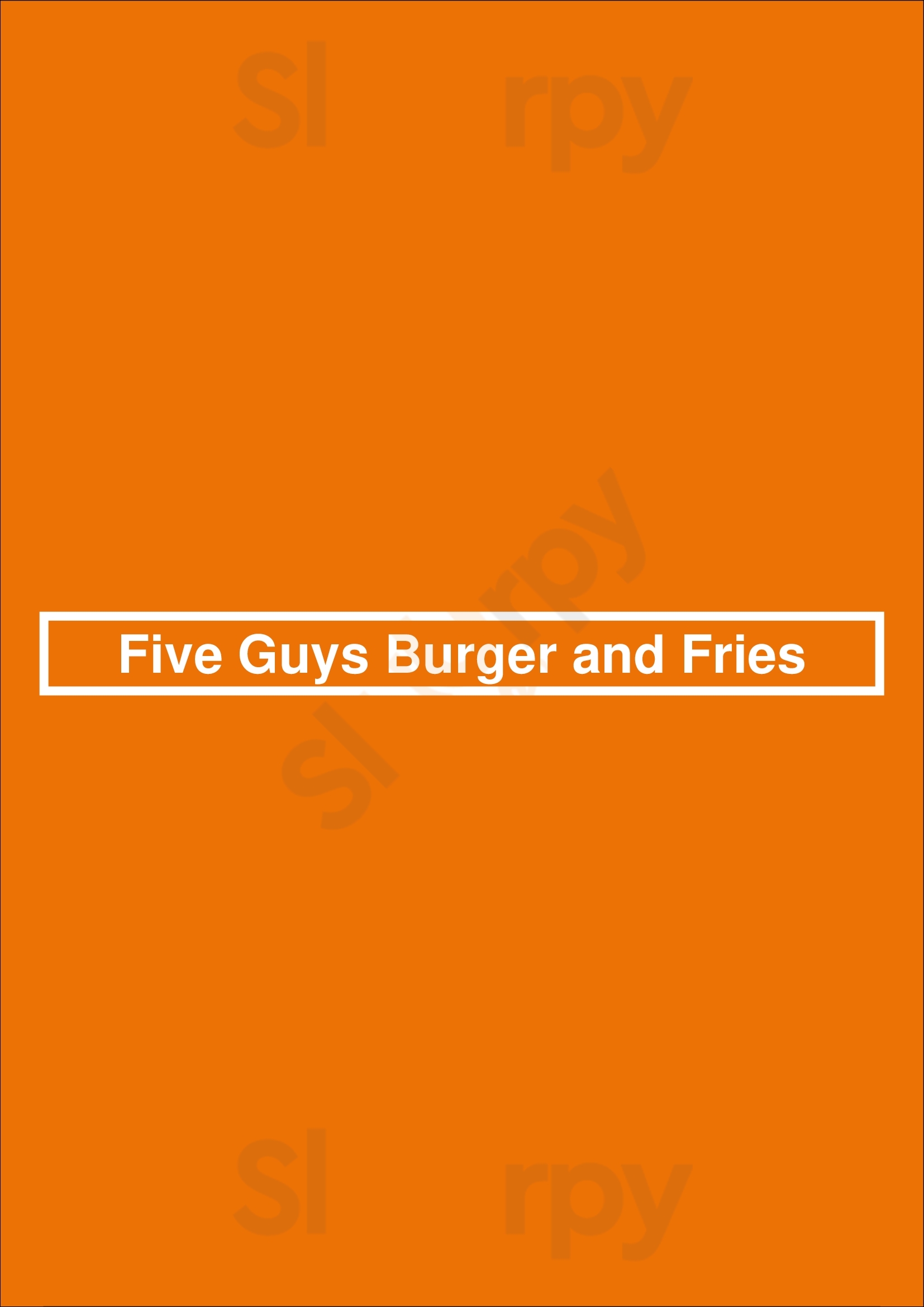 Main Menu - Five Guys