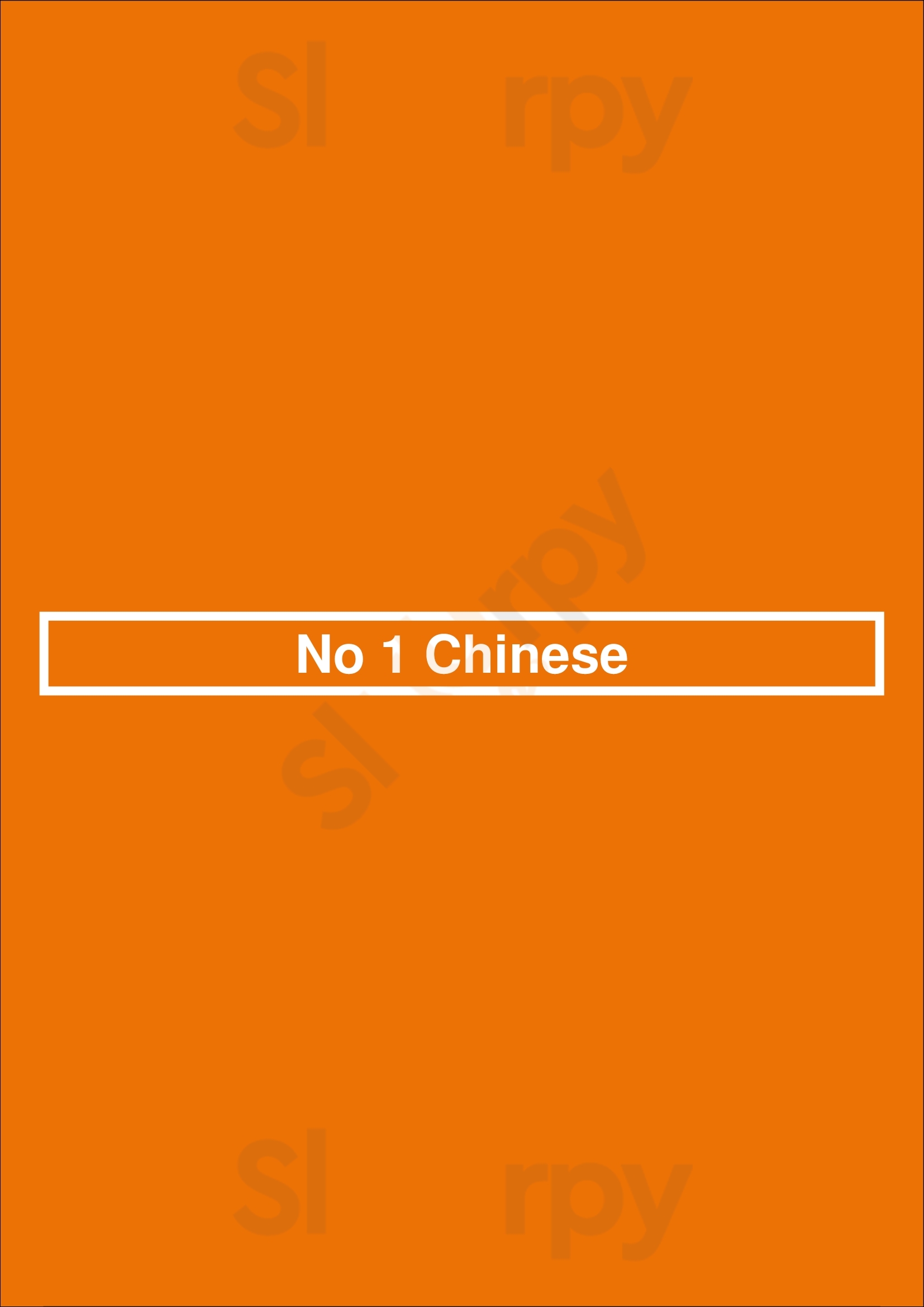 Main Menu - No 1 Chinese