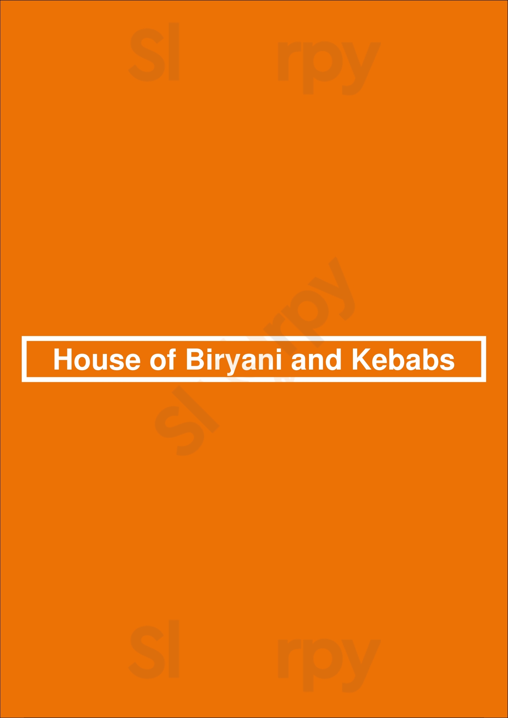 House Of Biryani And Kebabs Norristown Menu - 1