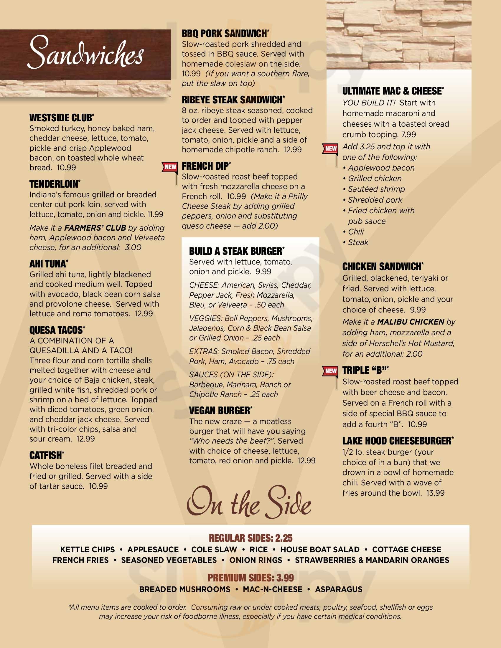 Walt's Pub And Grill menù, West Lafayette Main Menu Sluurpy